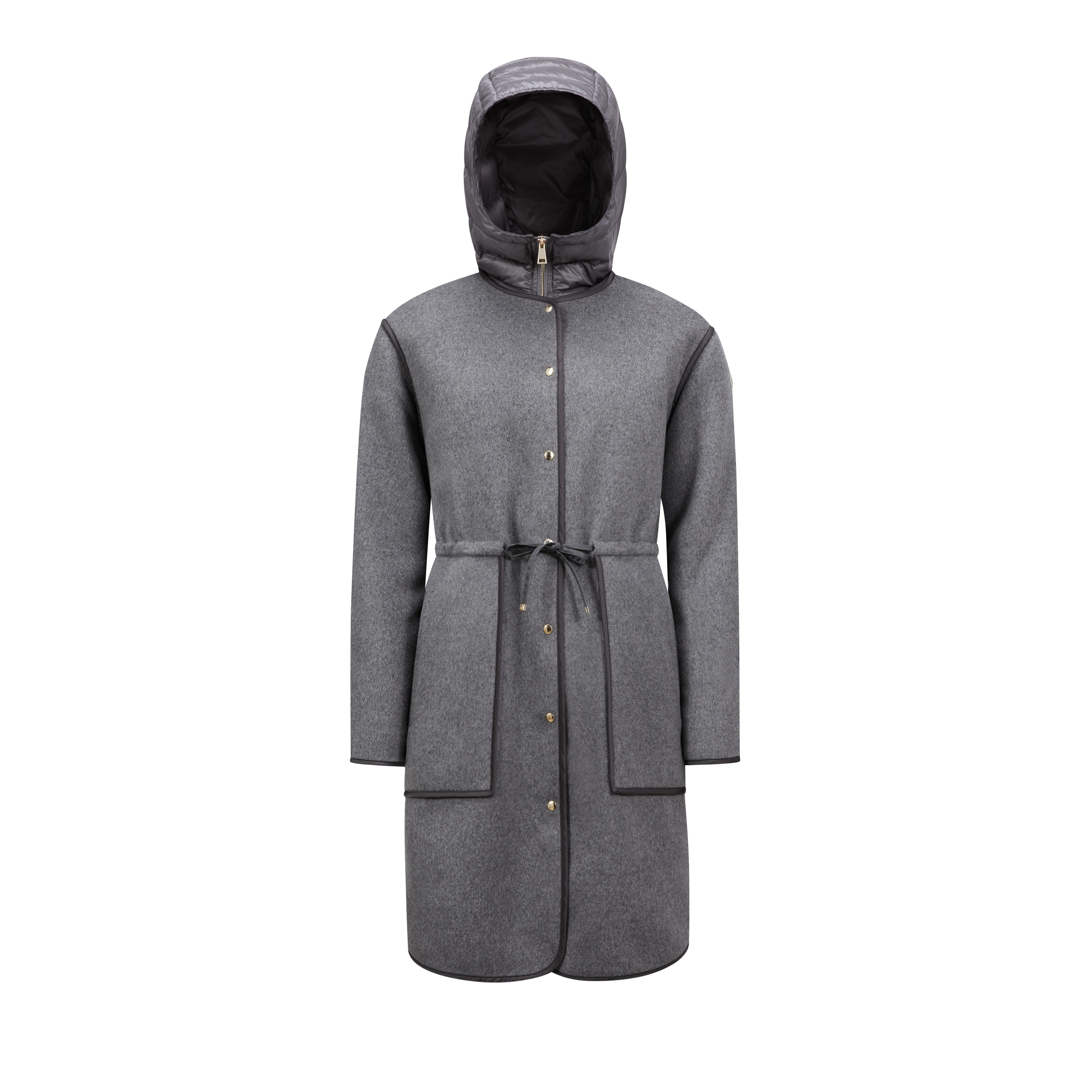 Shop Moncler Collection Doudoune Longue Bonrepos 3-en-1 In Gris