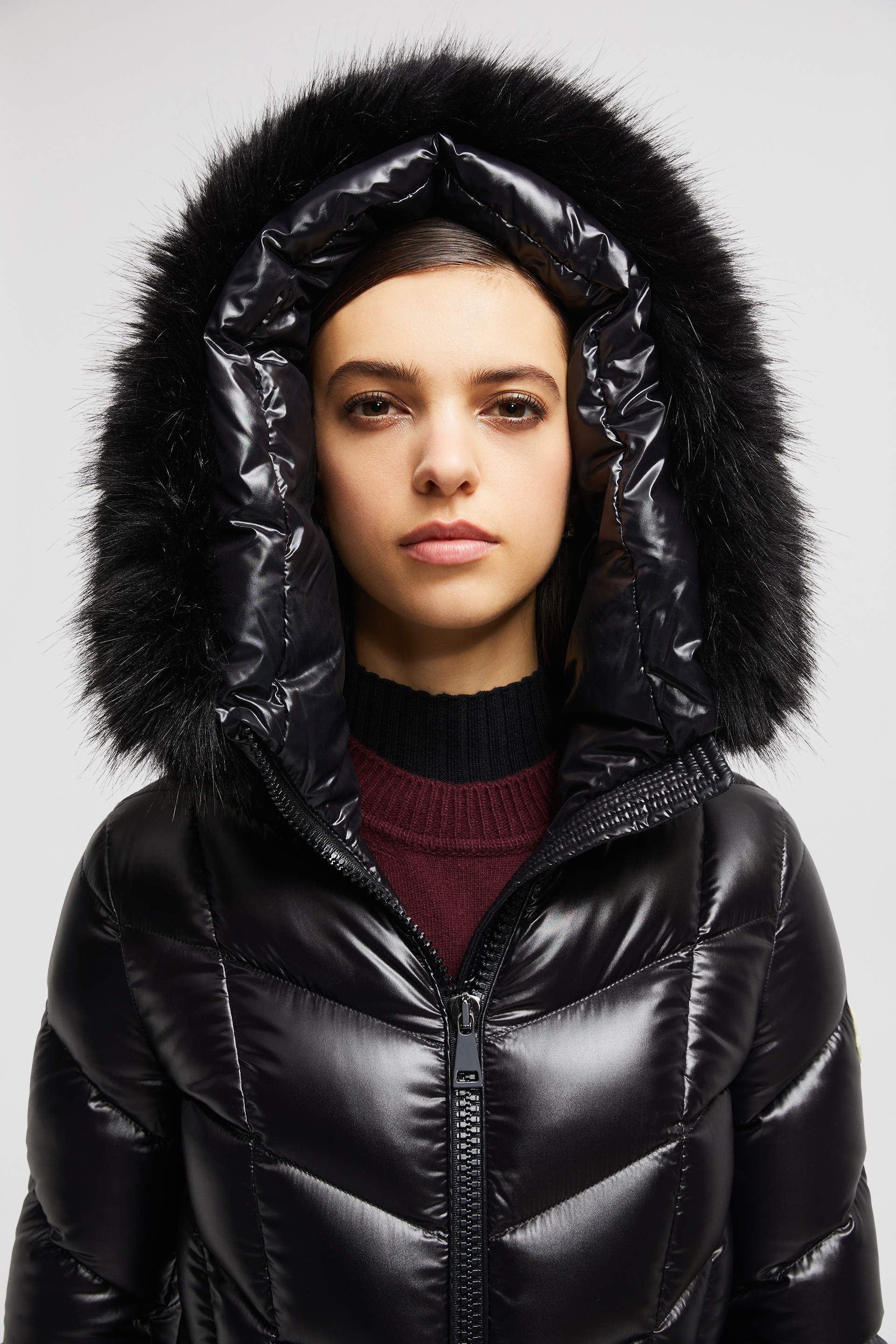 Black Fulmarus Long Down Jacket - Long Down Jackets for Women | Moncler US