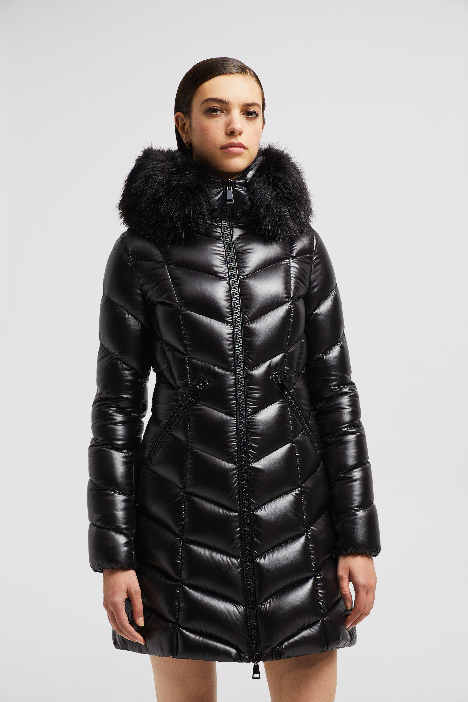 Black Fulmarus Long Down Jacket - Long Down Jackets for Women | Moncler US