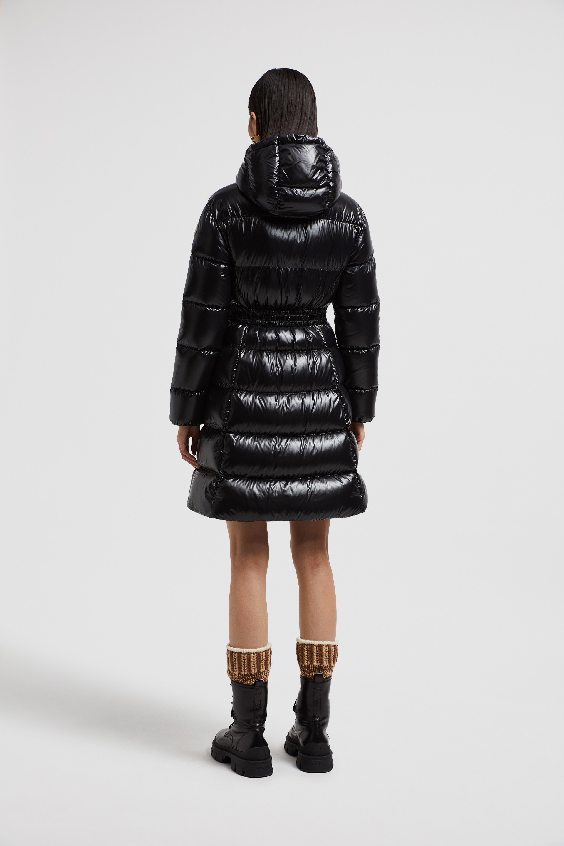 Doudoune longue a capuche Bellevue Noir Doudounes longues Femme Moncler FR