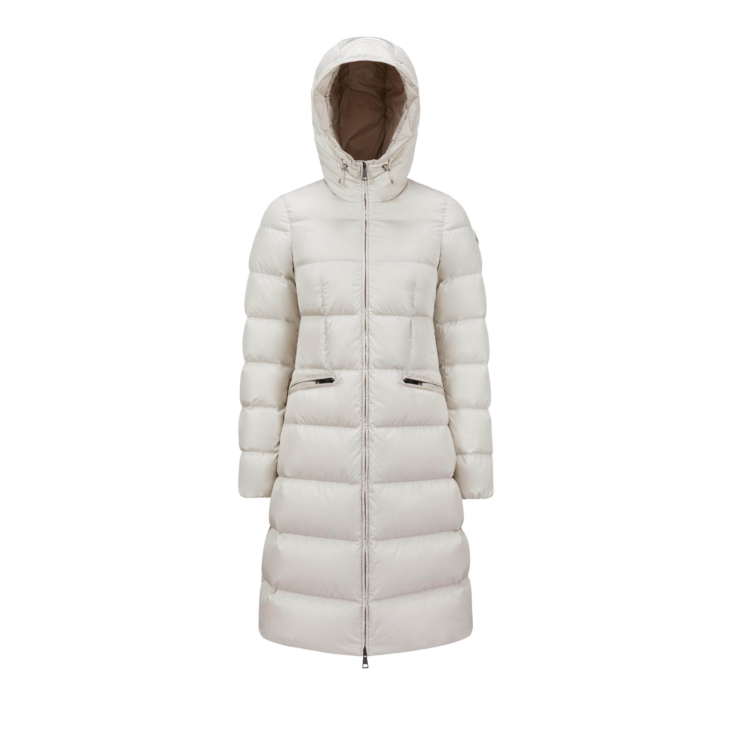 Shop Moncler Collection Doudoune Longue Avocette À Capuche In Blanc