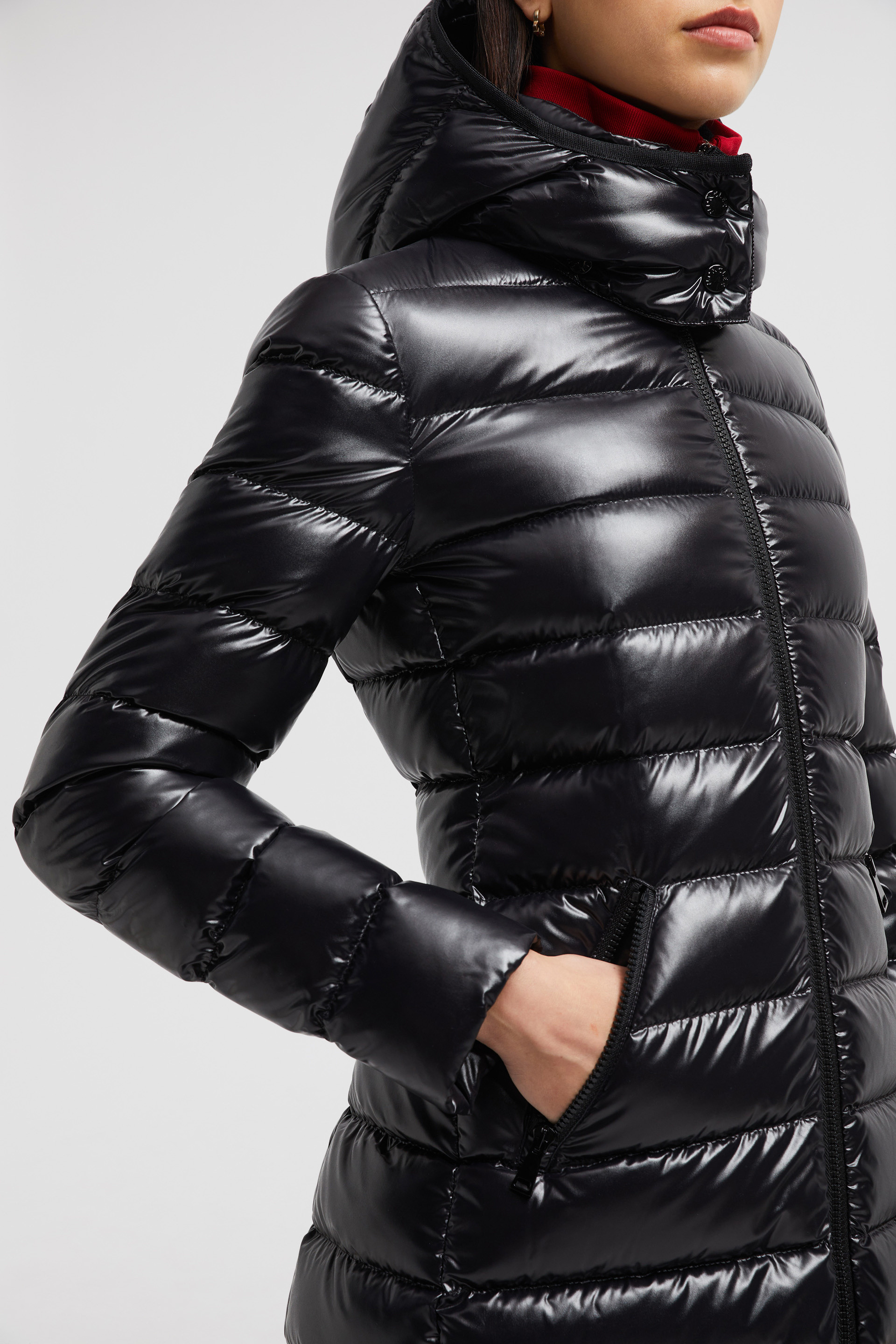 Moncler black moka down jacket on sale