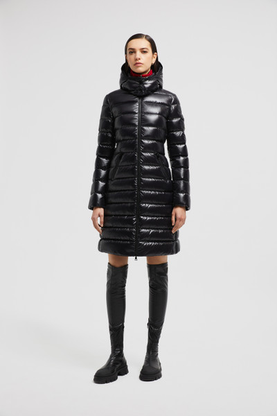 Black Moka Long Down Jacket Long Down Jackets for Women Moncler IE