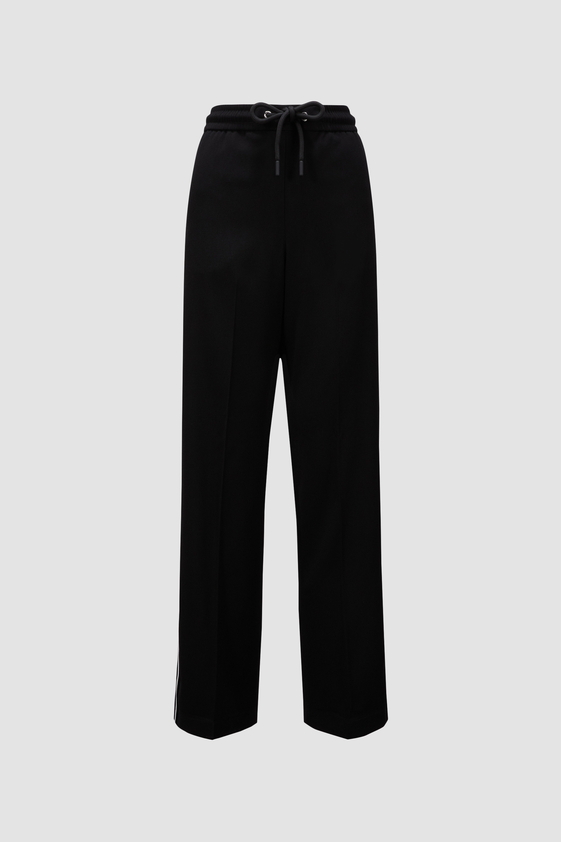 Black Satin Track Pants - Trousers & Shorts for Women