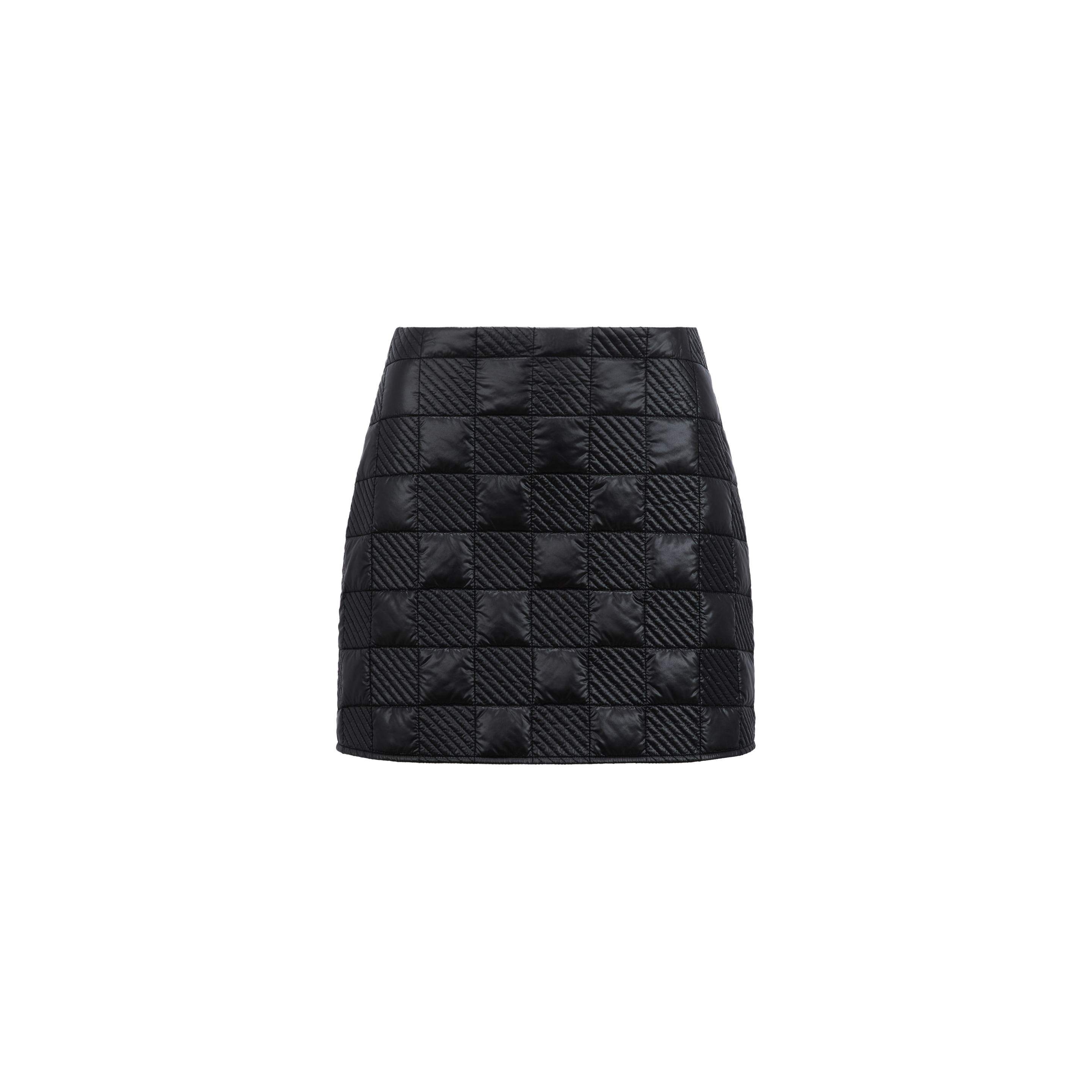 Shop Moncler Collection Mini-jupe Matelassée In Black