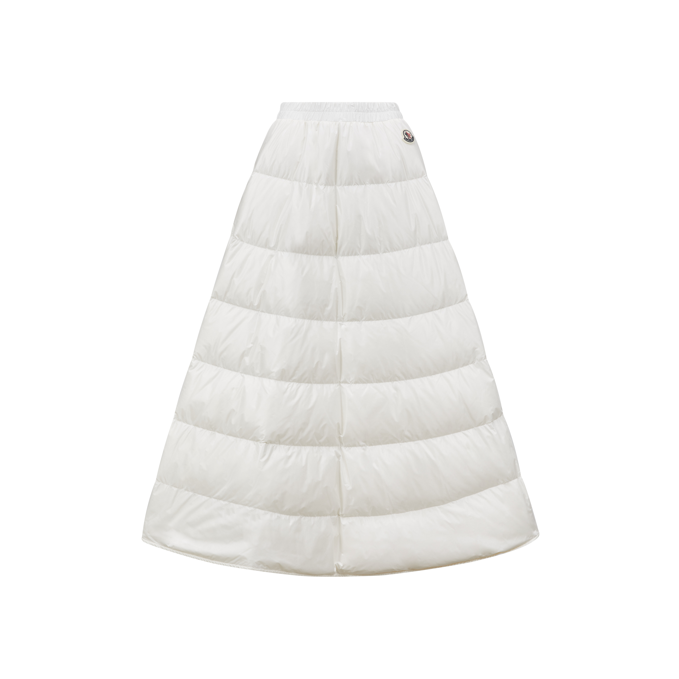 Shop Moncler Collection Jupe Midi Matelassée In Blanc