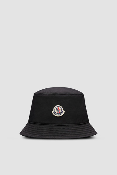 Black Cotton Blend Bucket Hat Hats Beanies for Women Moncler US