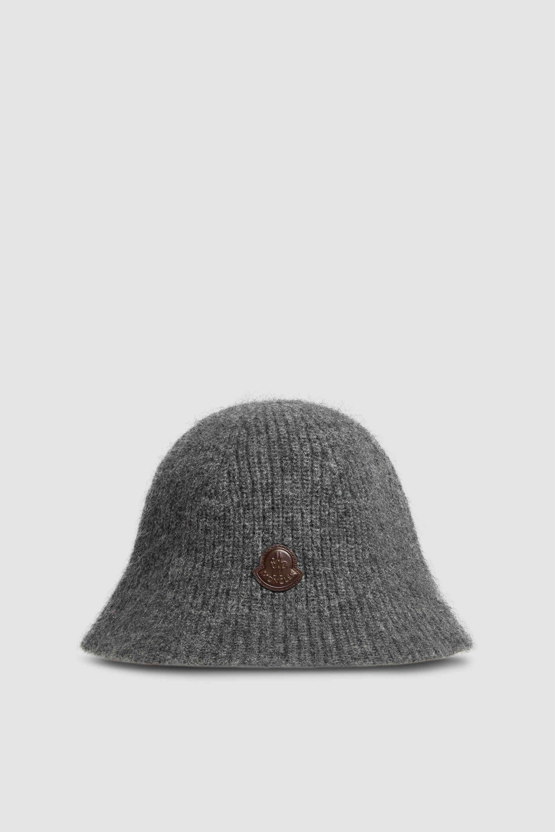 Grey Wool & Mohair Bucket Hat - Hats & Beanies for Women | Moncler US