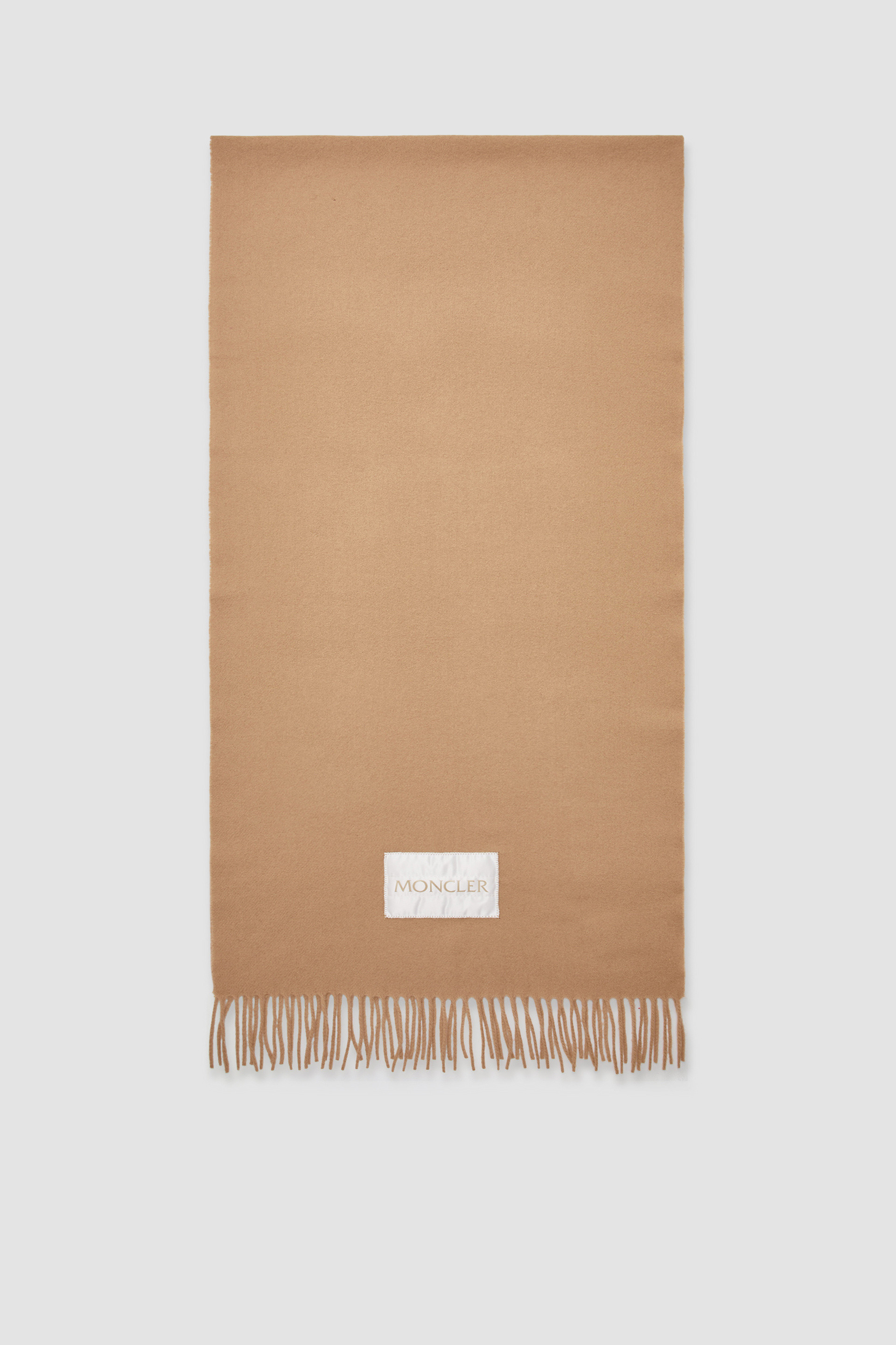 Beige Wool Felt Scarf - Scarves & Gloves for Women | Moncler US