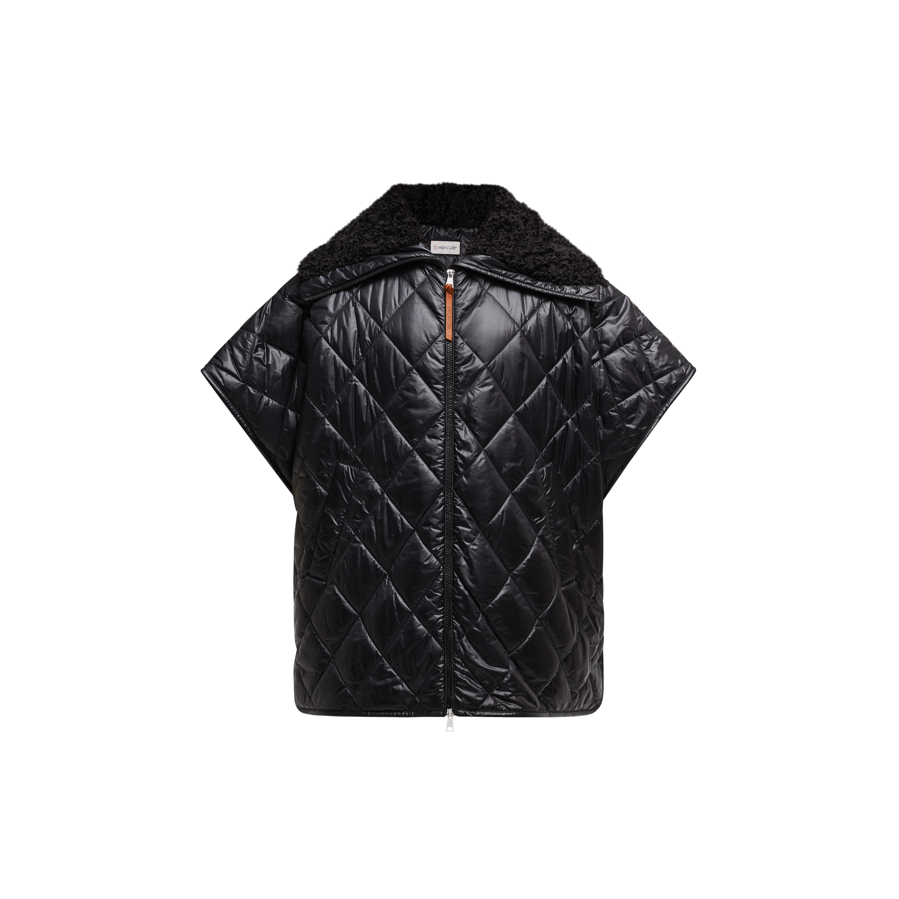 Shop Moncler Collection Padded Cape Black