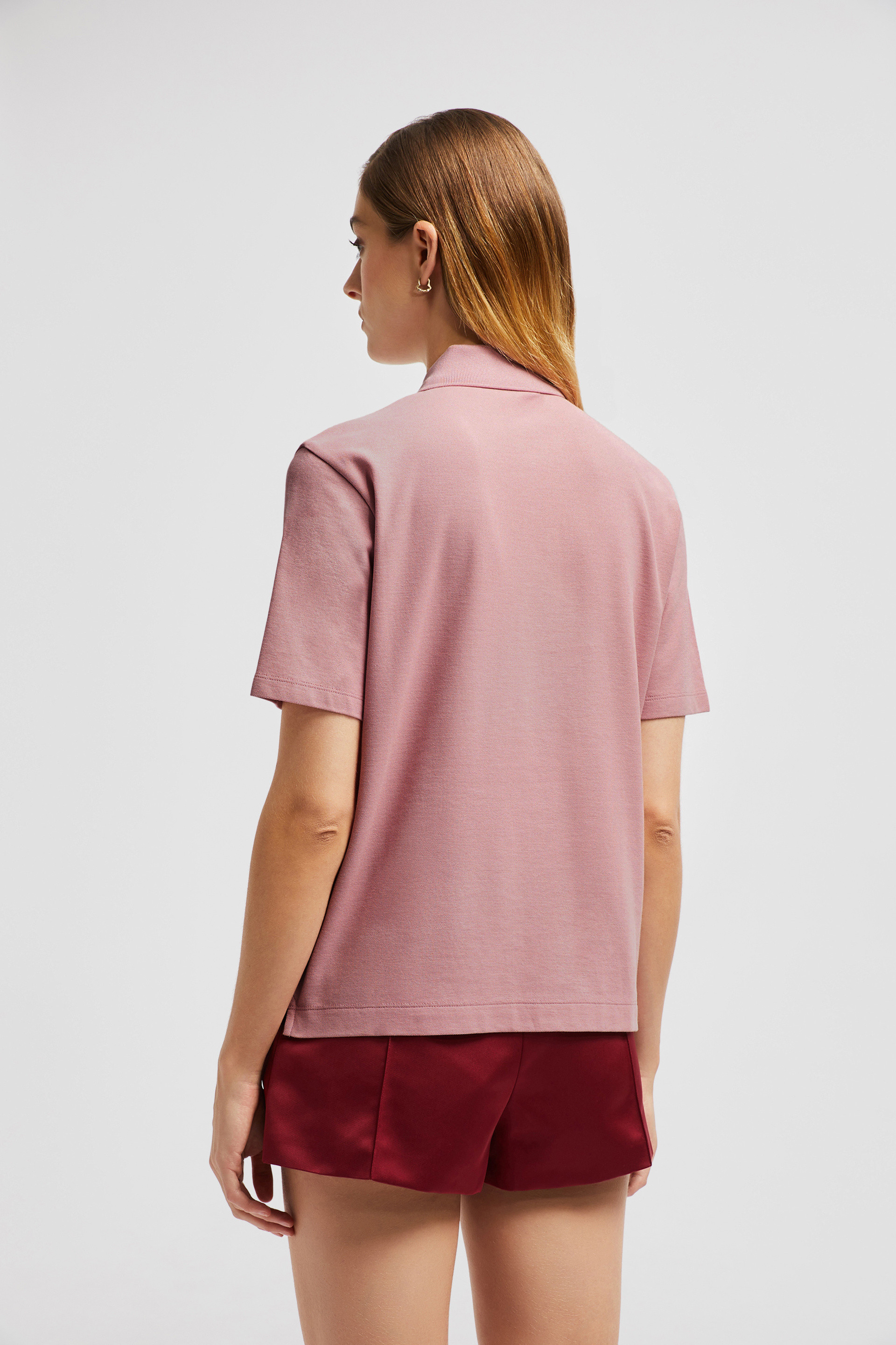 Tシャツ・カットソー MONCLER Women Polo Shirts 098 8C000 02 83927061 Pink Moncler Woman Moncler Women Magila Monica Polo Pink - Women