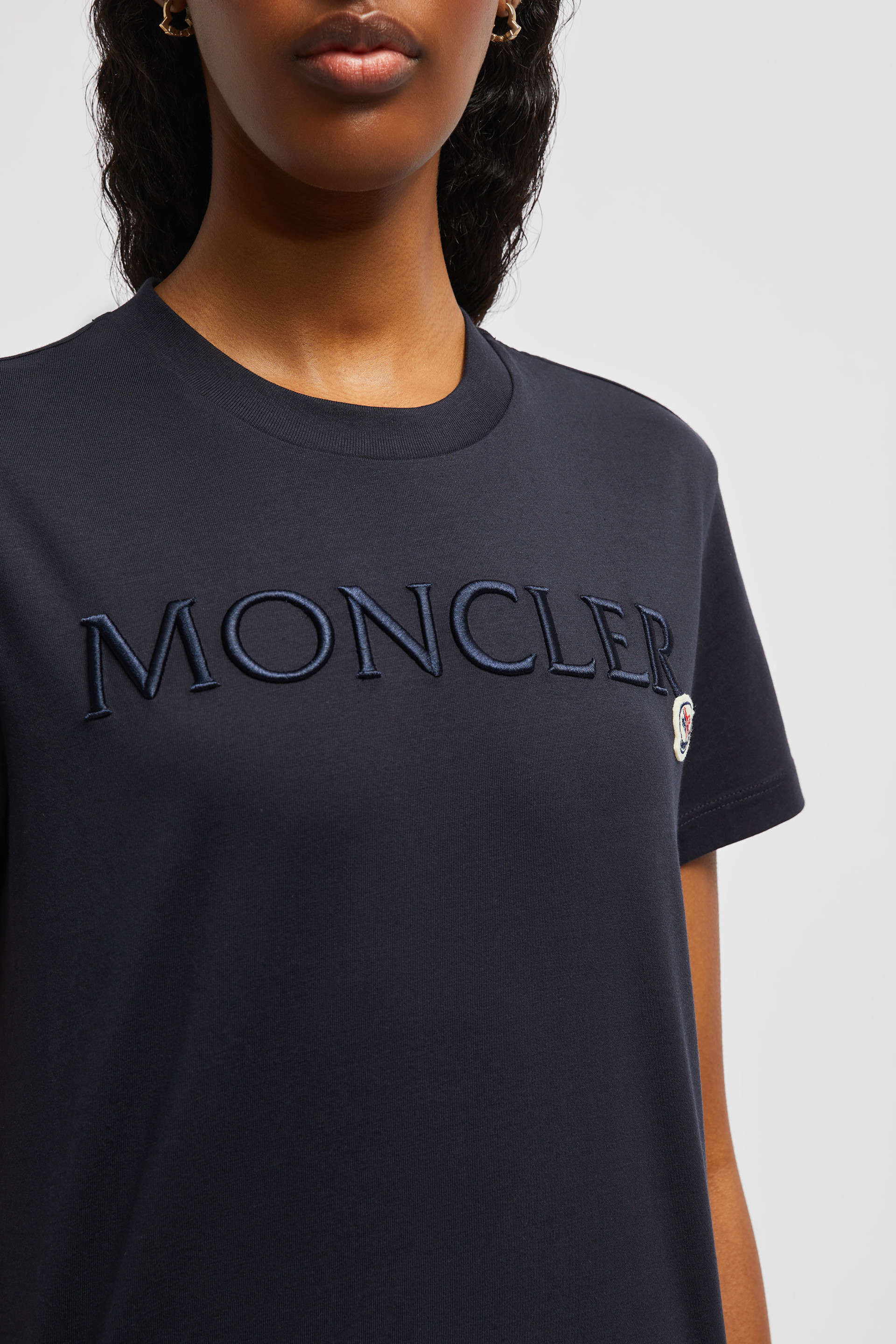 New Moncler Women XS/S shops Men XS Logo t-shirt