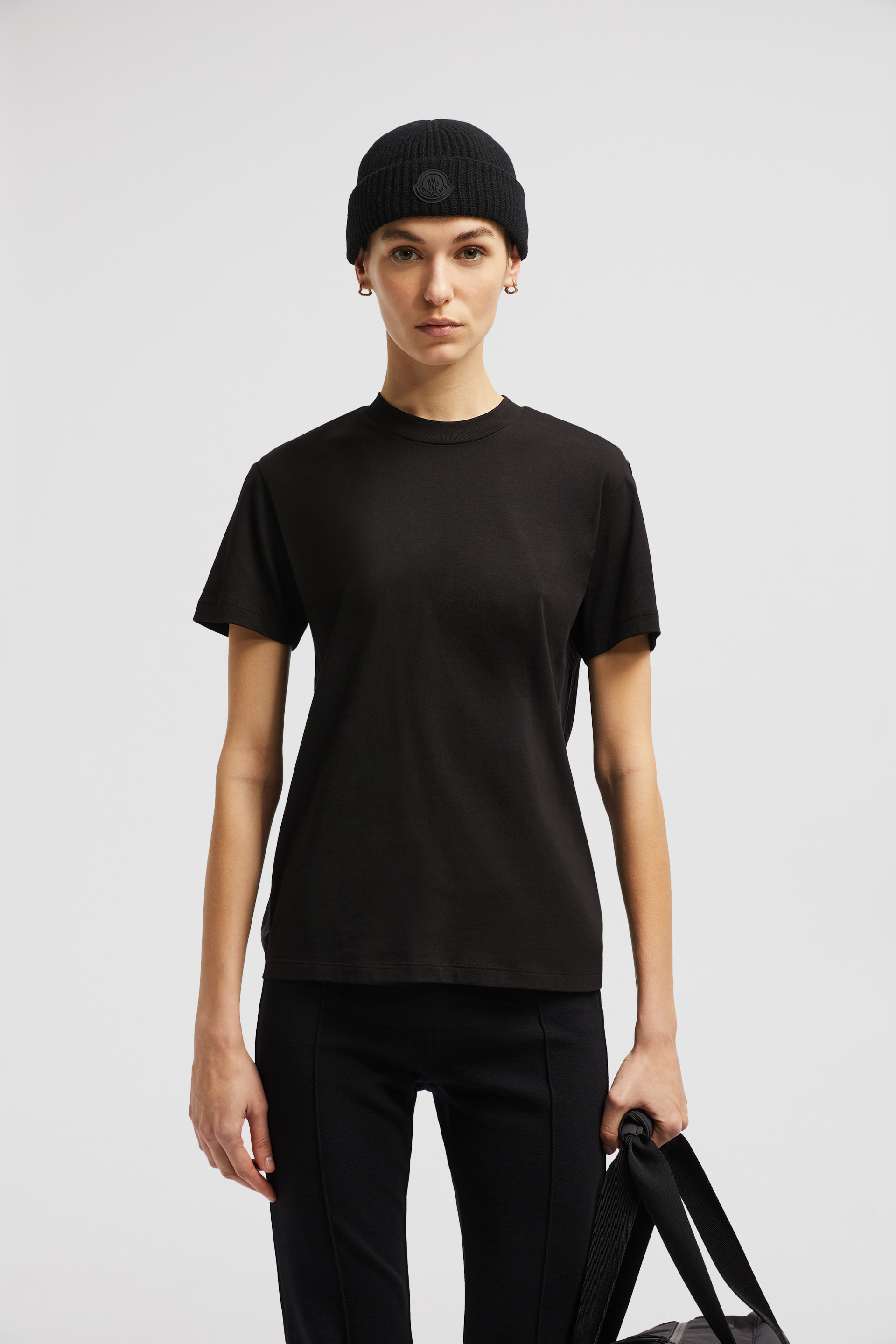 Moncler Tシャツ Pleated Back Cotton T-Shirt ★関税込 Black Pleated Back Cotton T-Shirt - Tops & T-Shirts for
