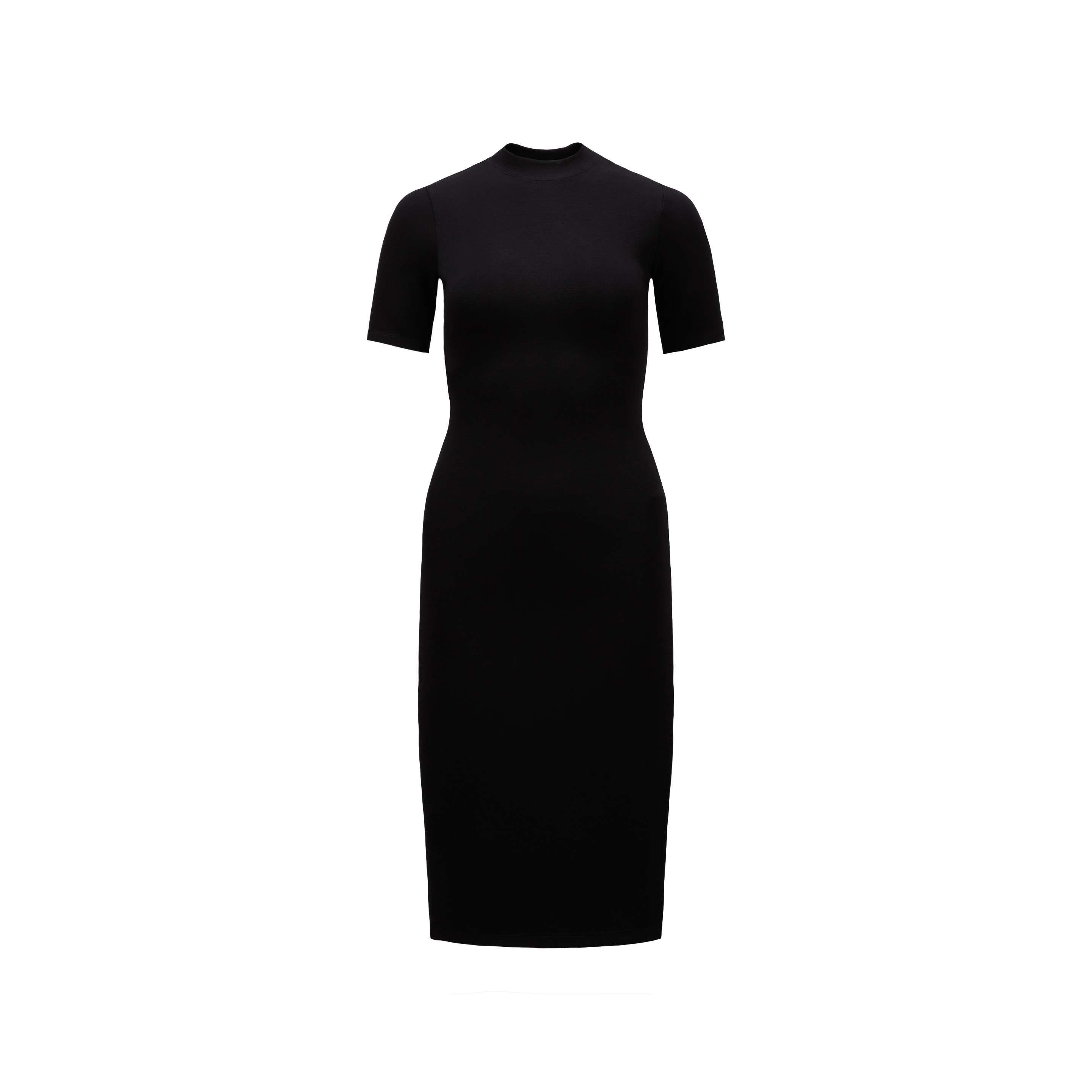 Shop Moncler Collection Robe En Viscose In Black