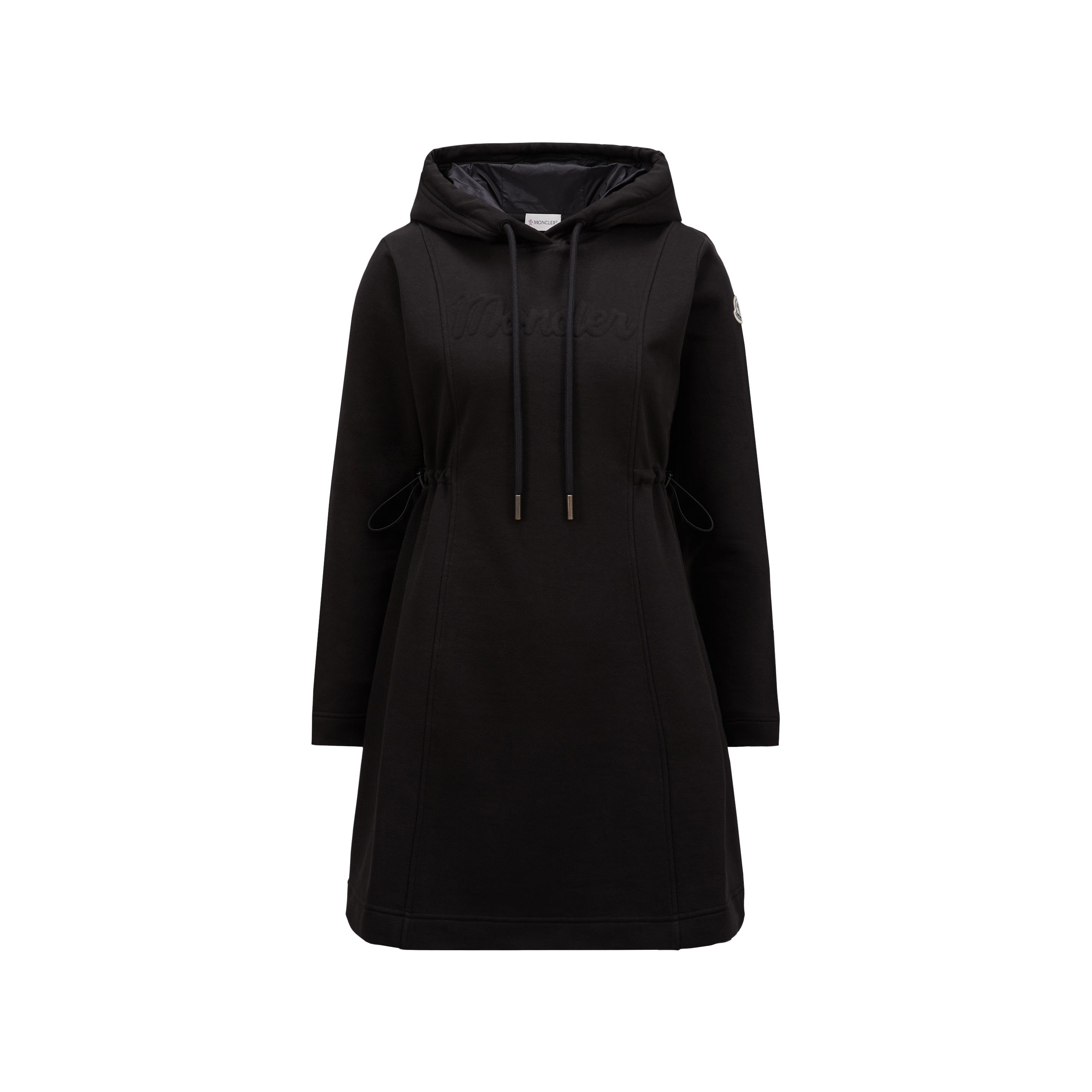 Shop Moncler Collection Mini-robe À Capuche In Black