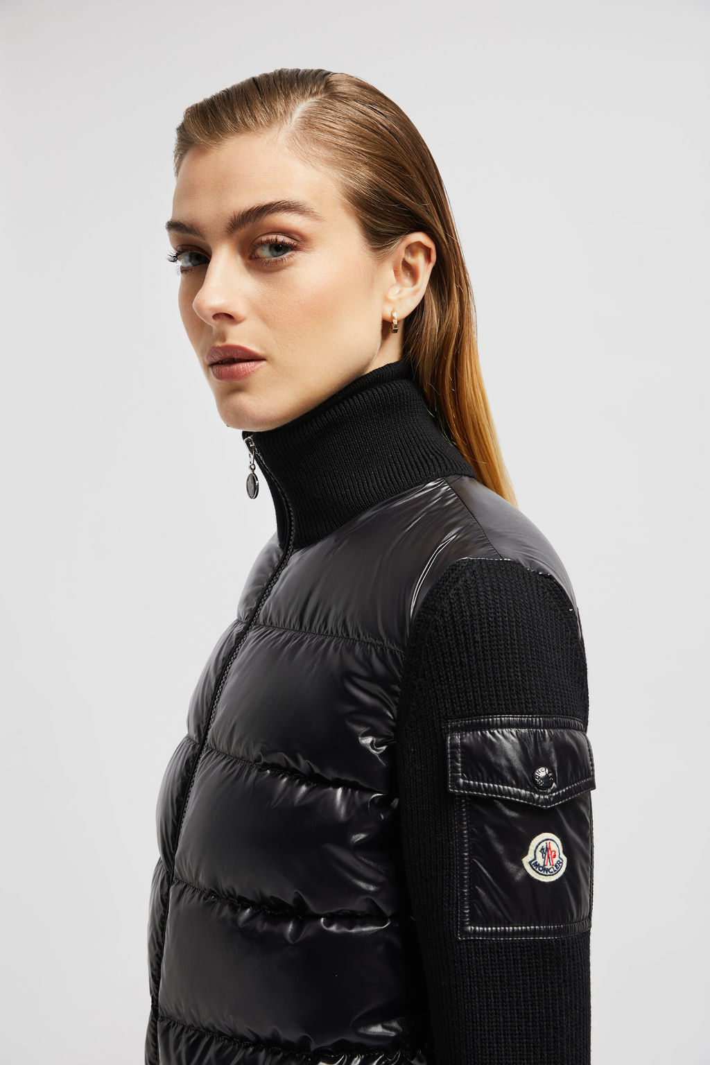 Gilet matelassé cintré en nylon pour femme | Marque