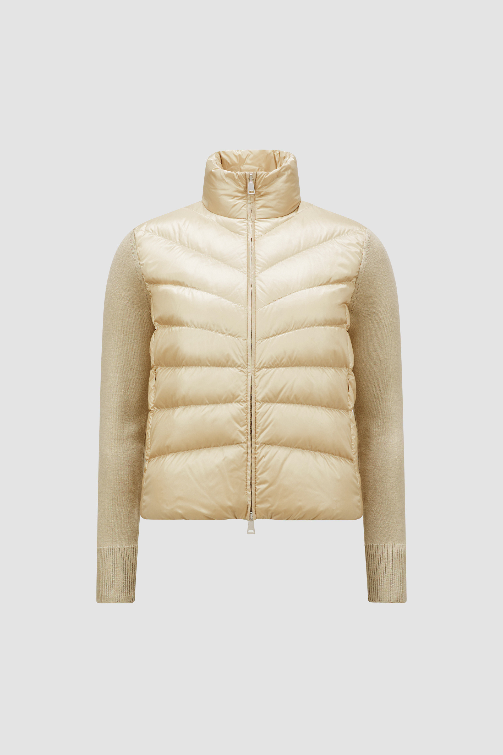 Quilted down & wool short cardigan moncler online