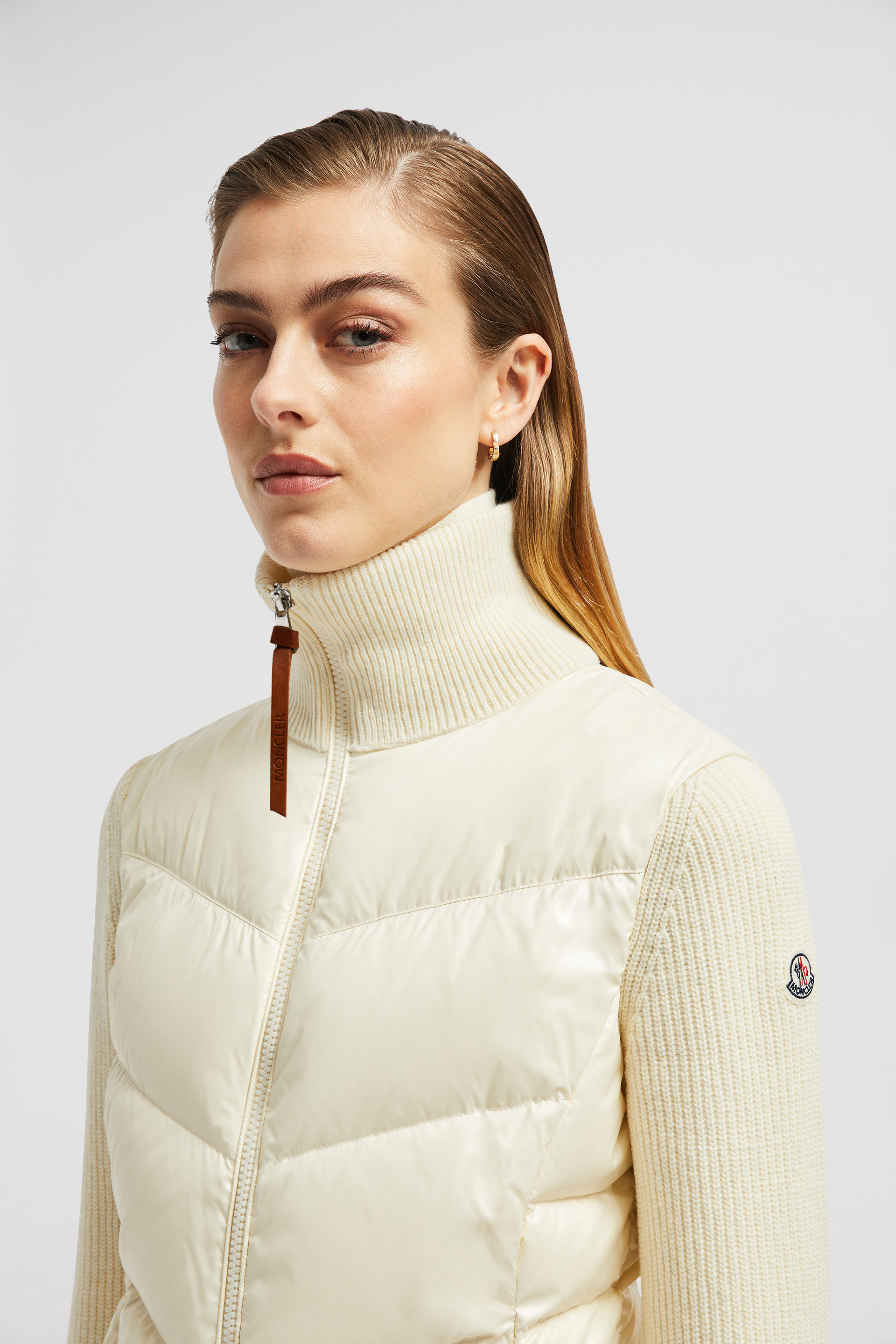 【MONCLER】Padded Wool Cardigan キルティング カーディガン Moncler Padded Wool Down Cardigan | Saks Fifth Avenue