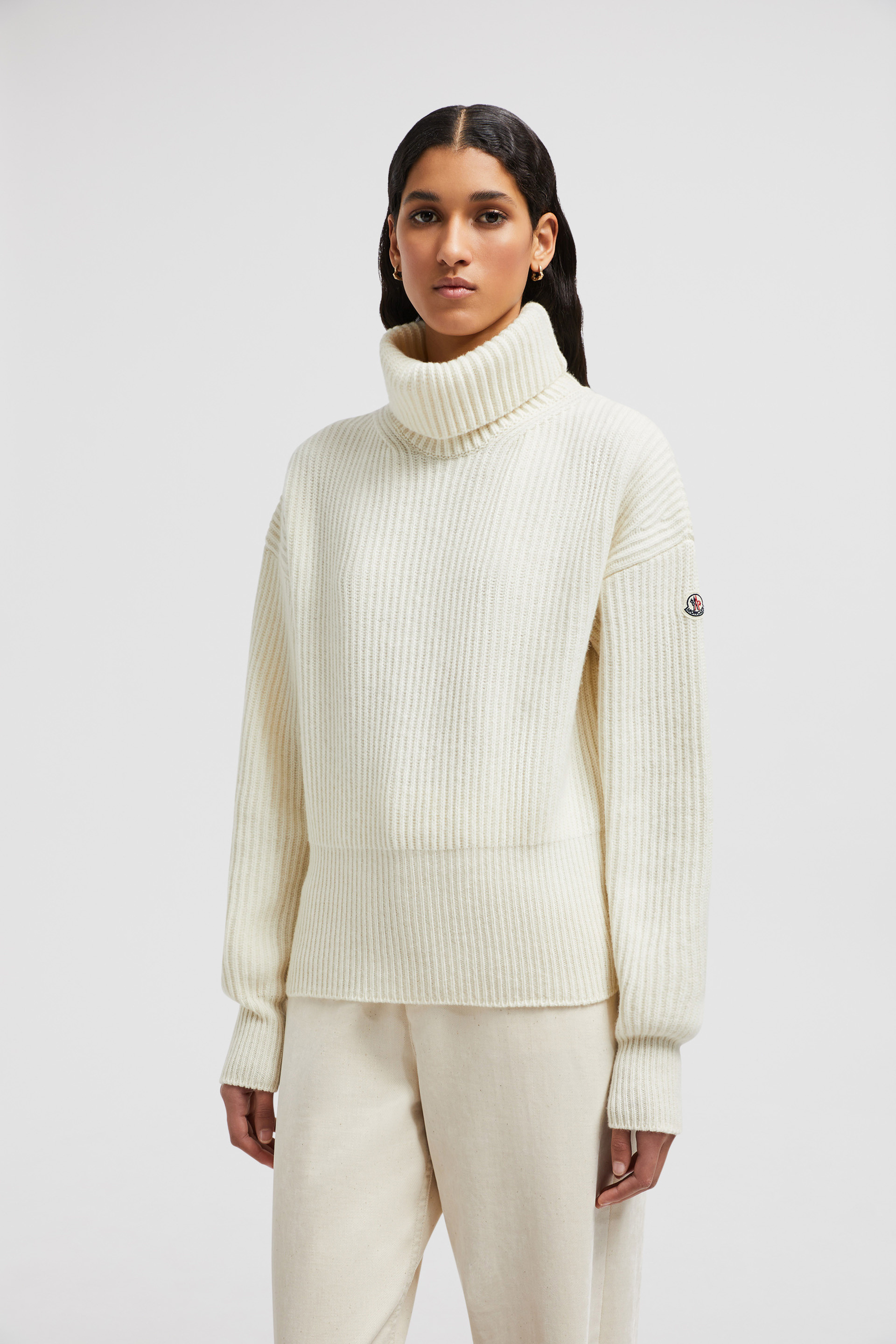 Moncler White Patch Turtleneck