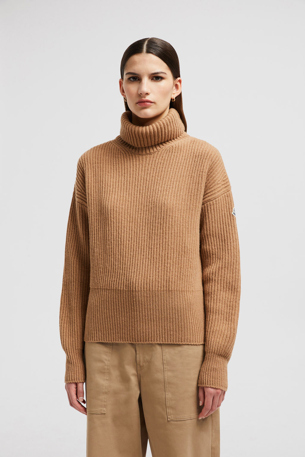 maglione dolcevita bianco donna