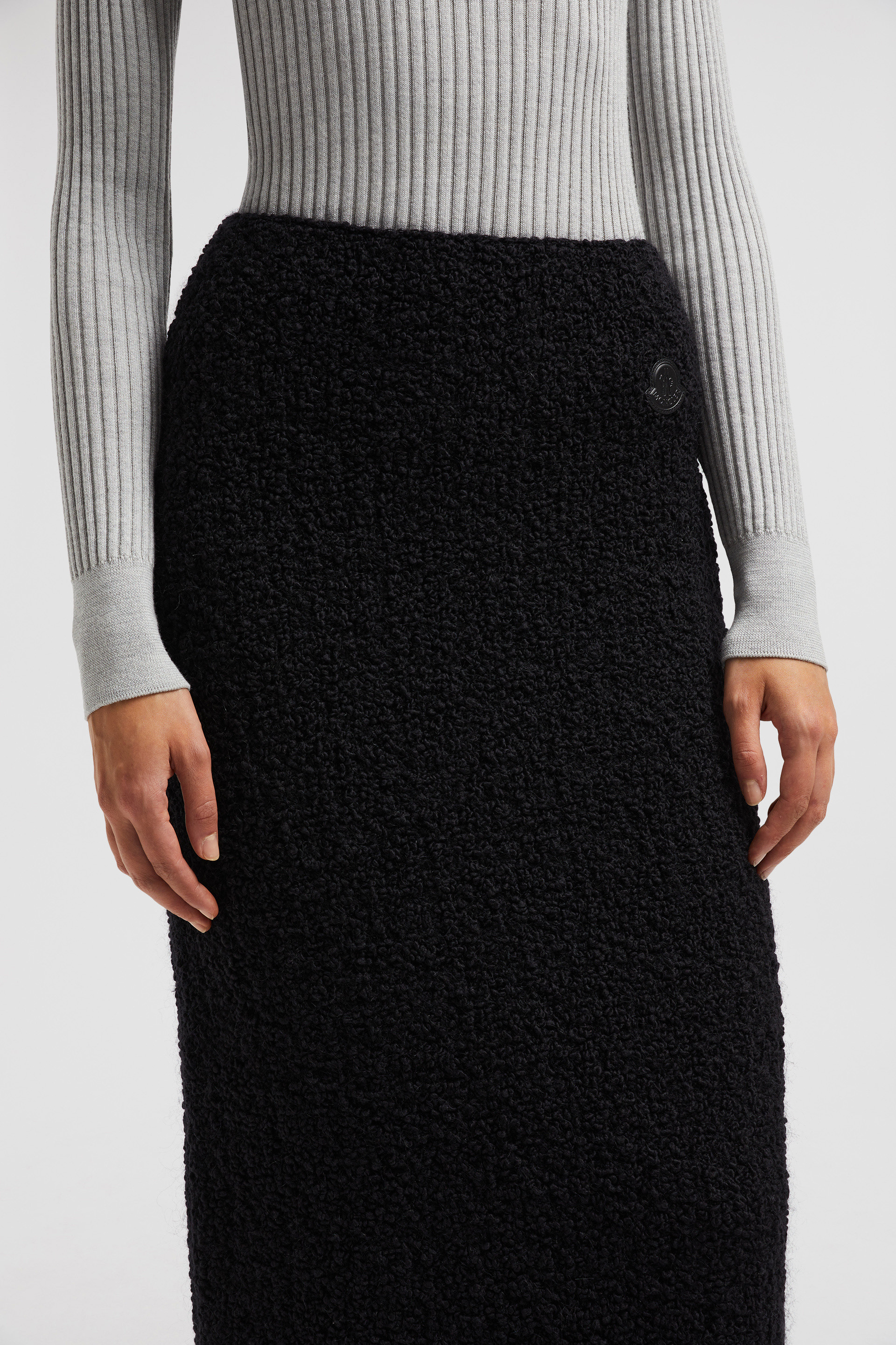 ★【MONCLER】Gonna midi in mohair boucle e lana★スカート ☆【MONCLER】Gonna midi in mohair boucle e lana☆スカート