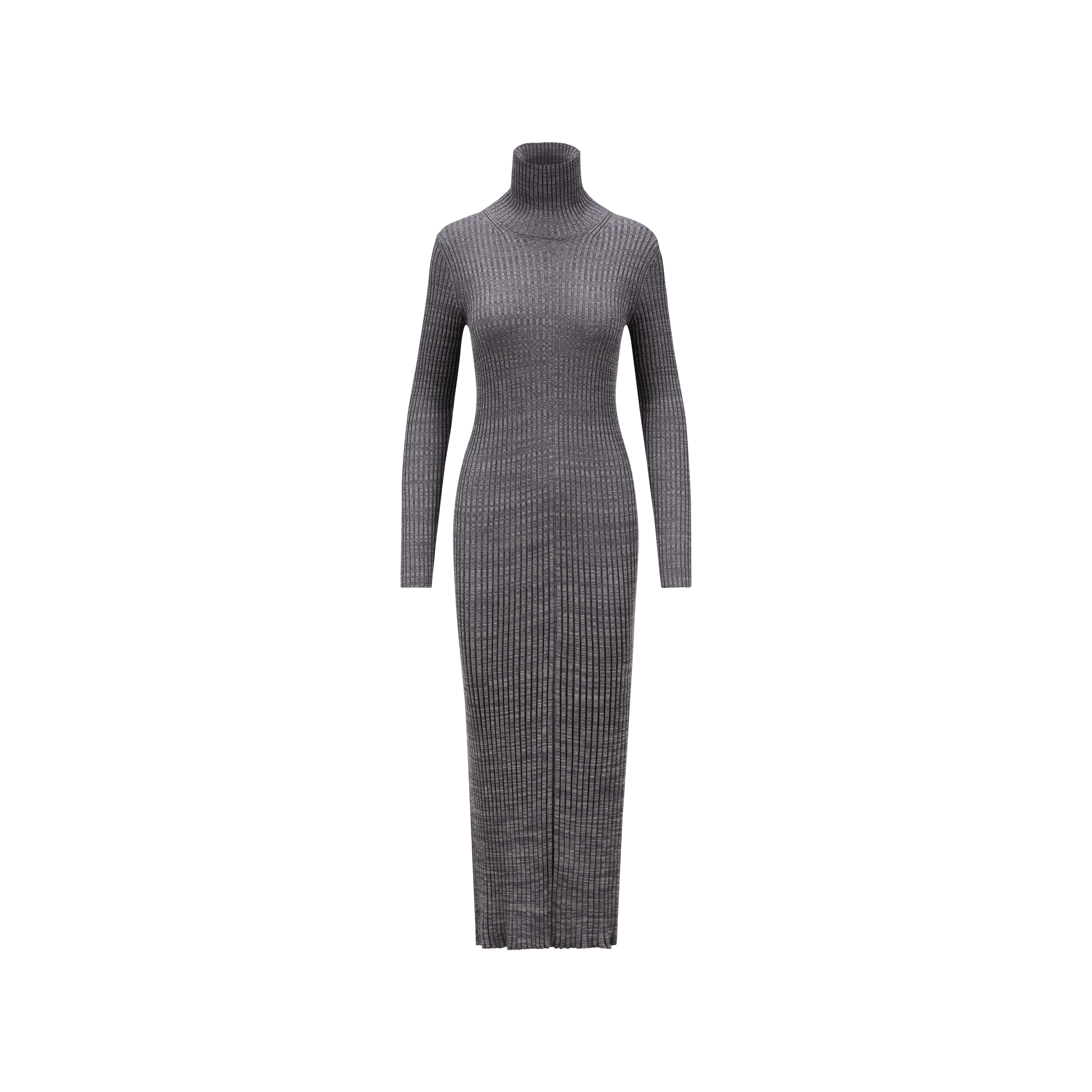 Shop Moncler Collection Robe Midi En Laine In Gray