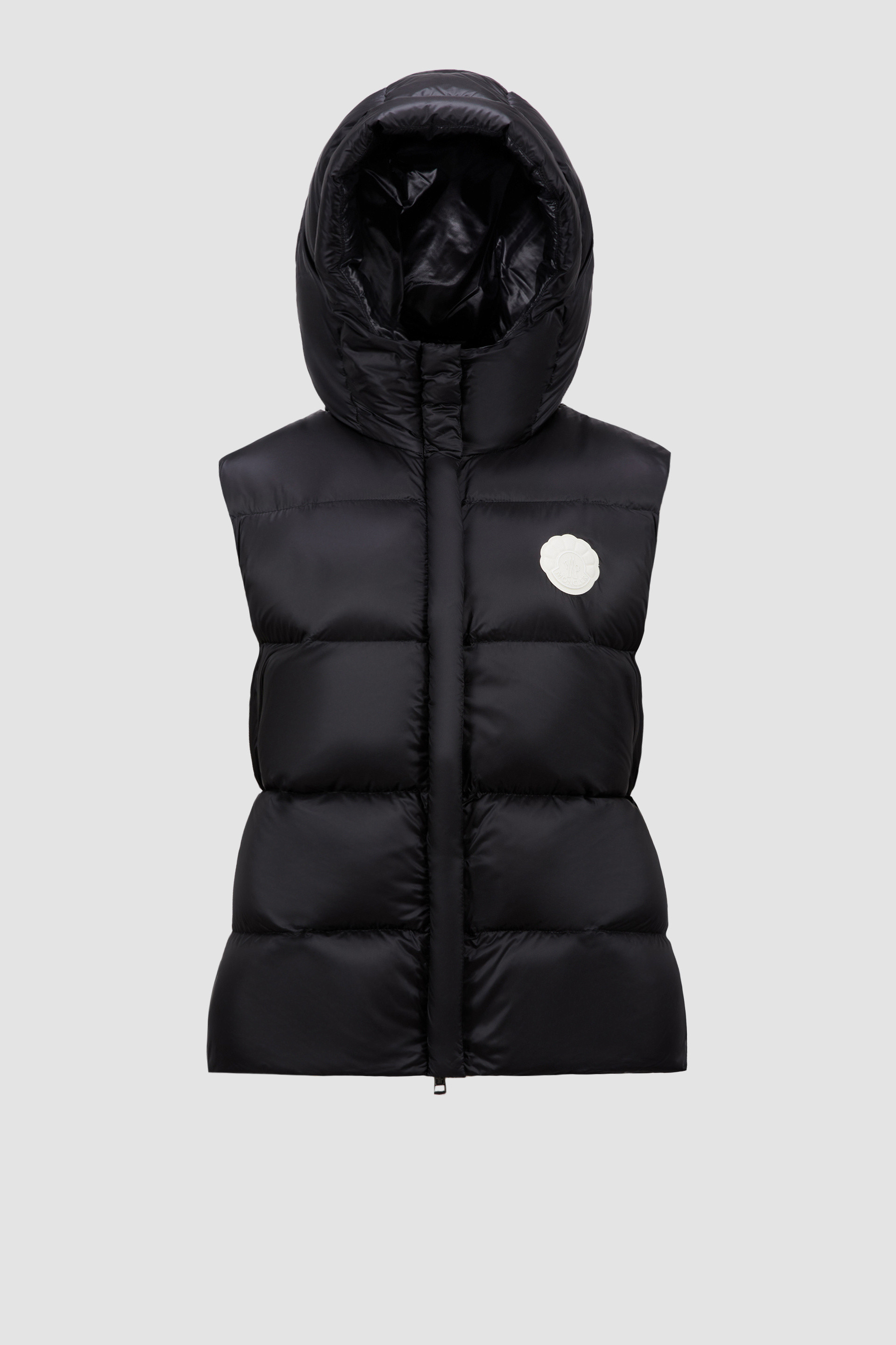 Black Moncler x Lulu Li Mellontikos Hooded Down Vest Vests for Women Moncler CA