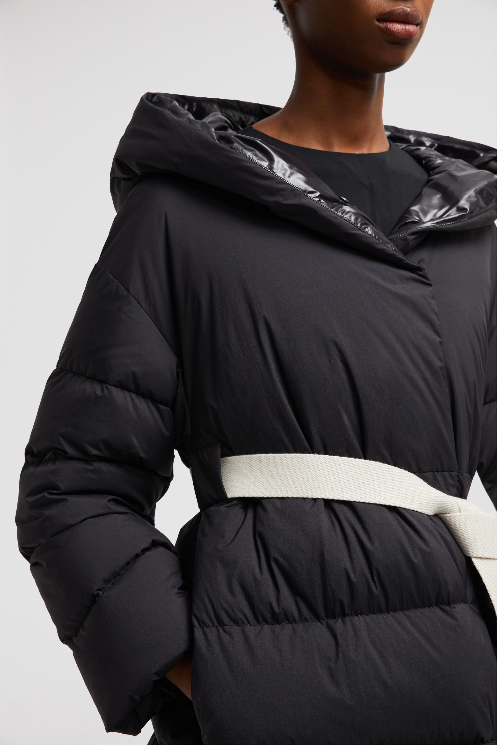 Moncler black coat womens on sale