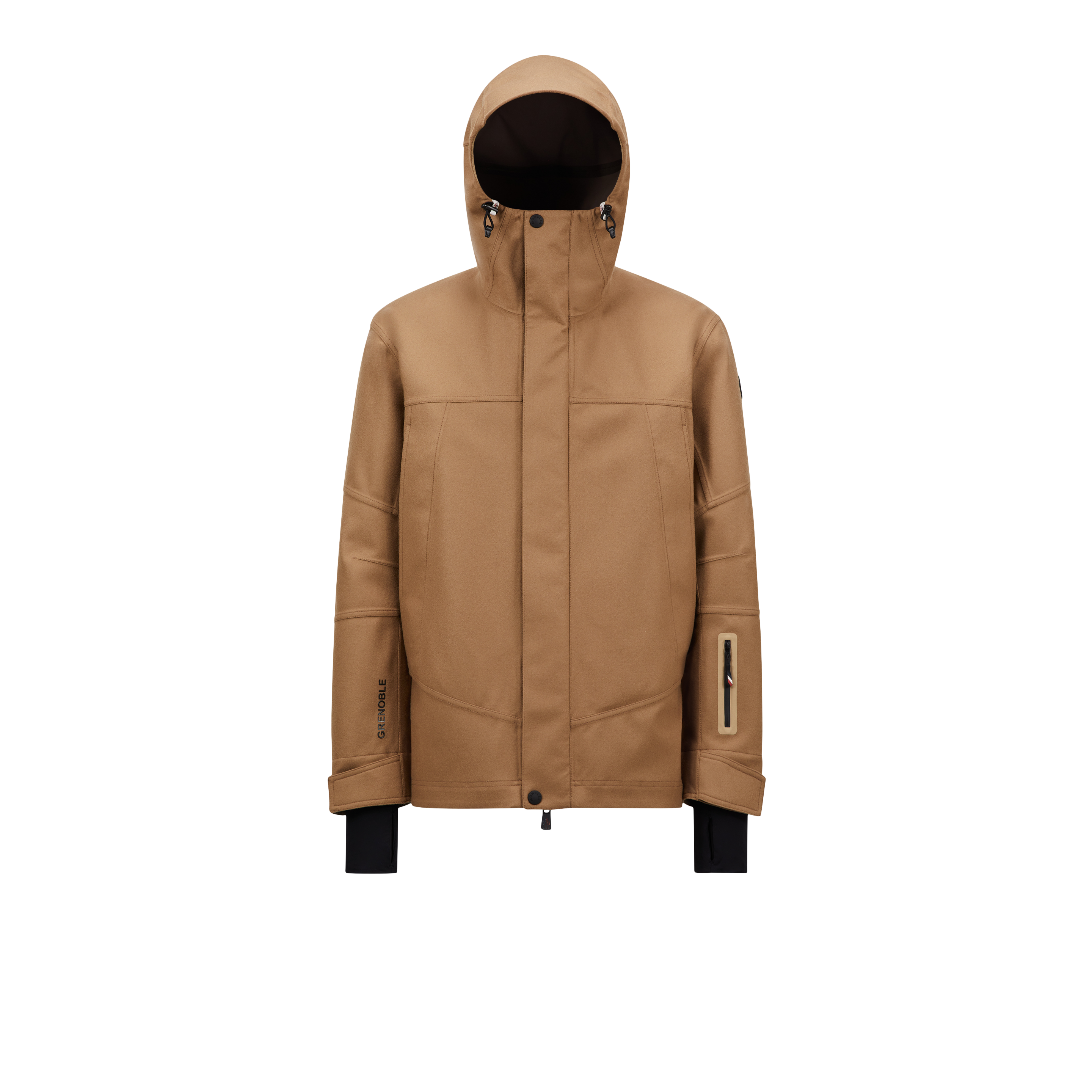 Shop Moncler Veste De Ski Avoriaz In Beige