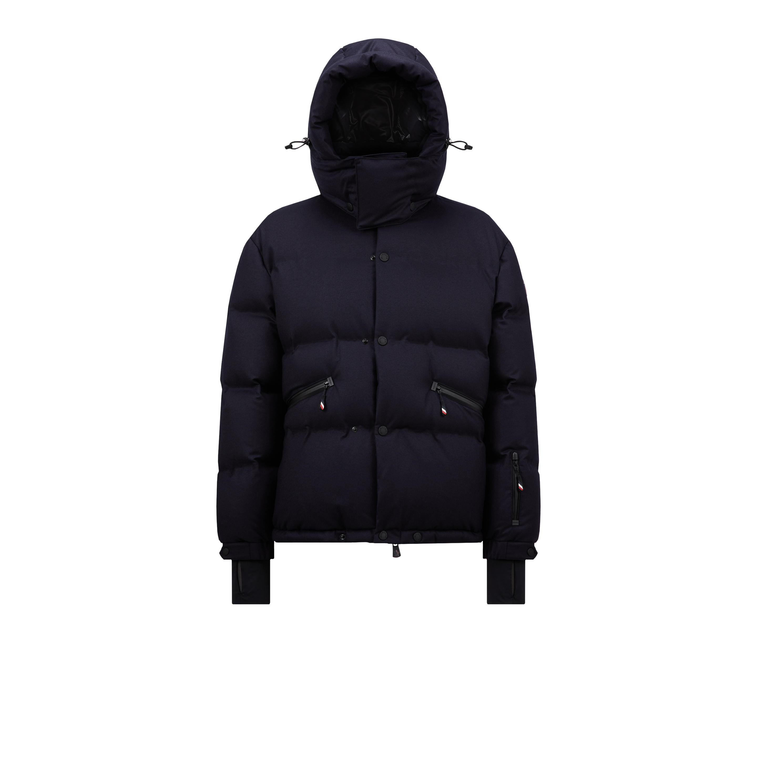 Moncler Doudoune Courte Krun En Laine In Blue