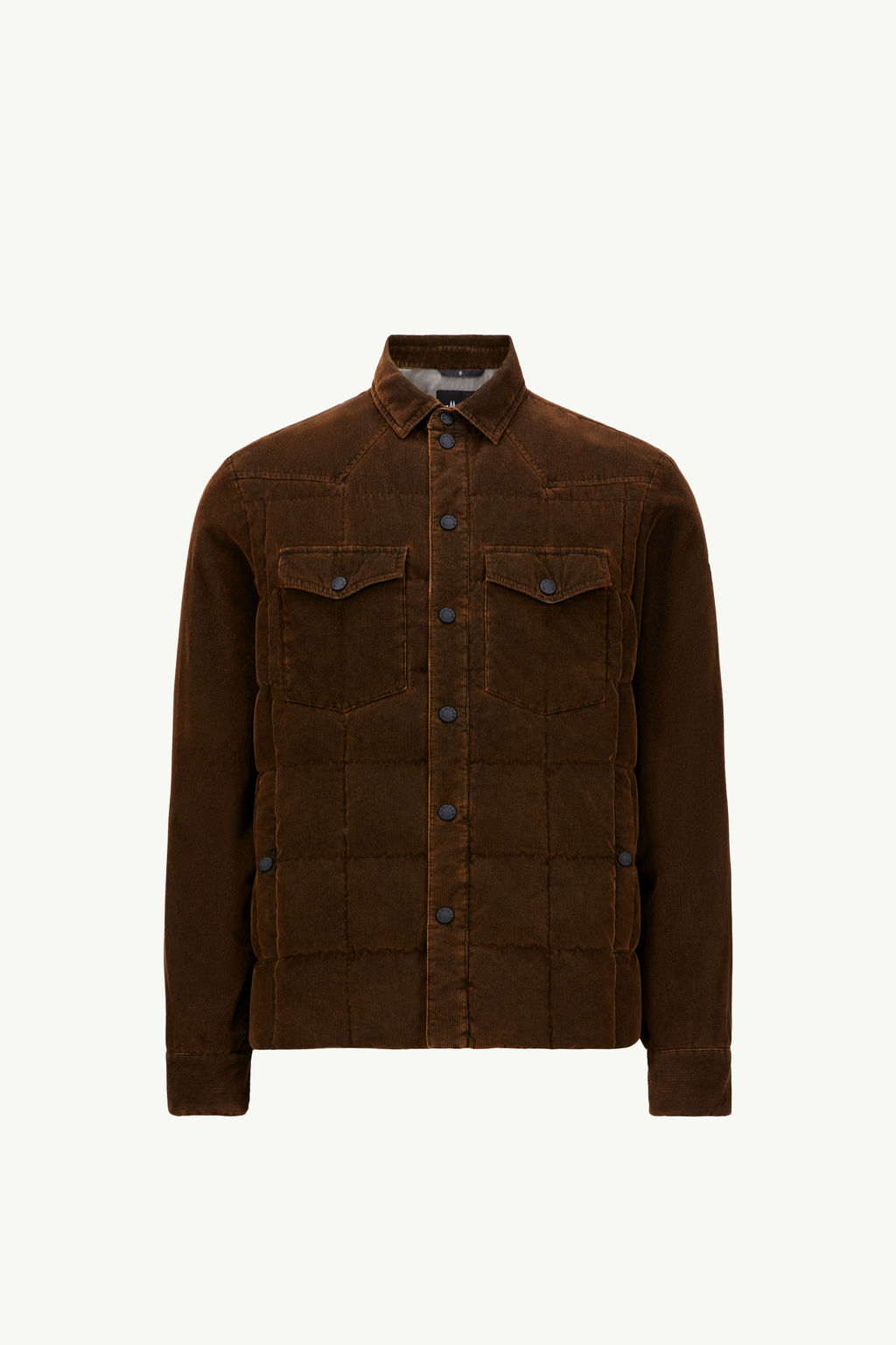 Camicia RICHMOND X in velluto a coste con logo nero