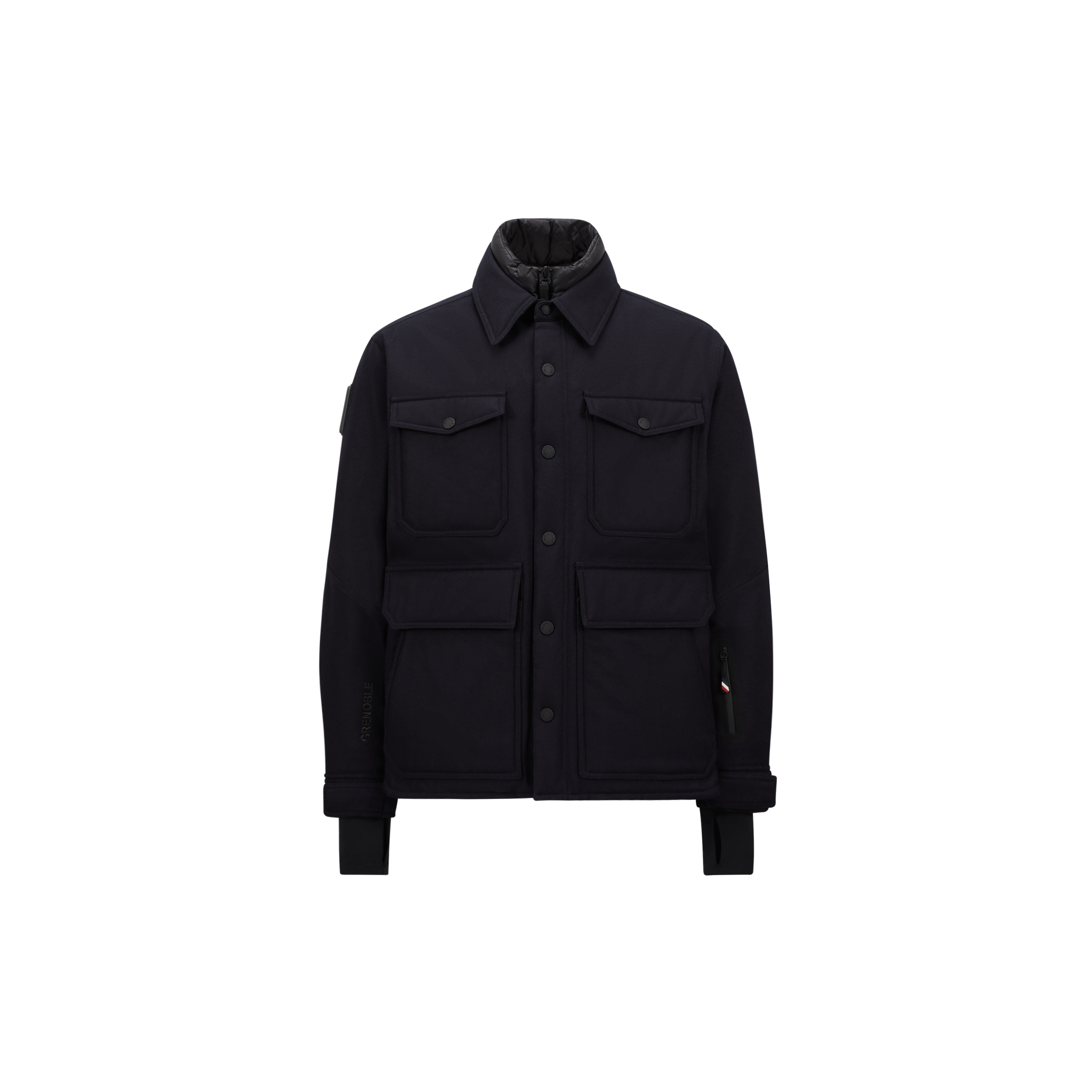 Moncler Veste-chemise Antuco En Laine In Gray