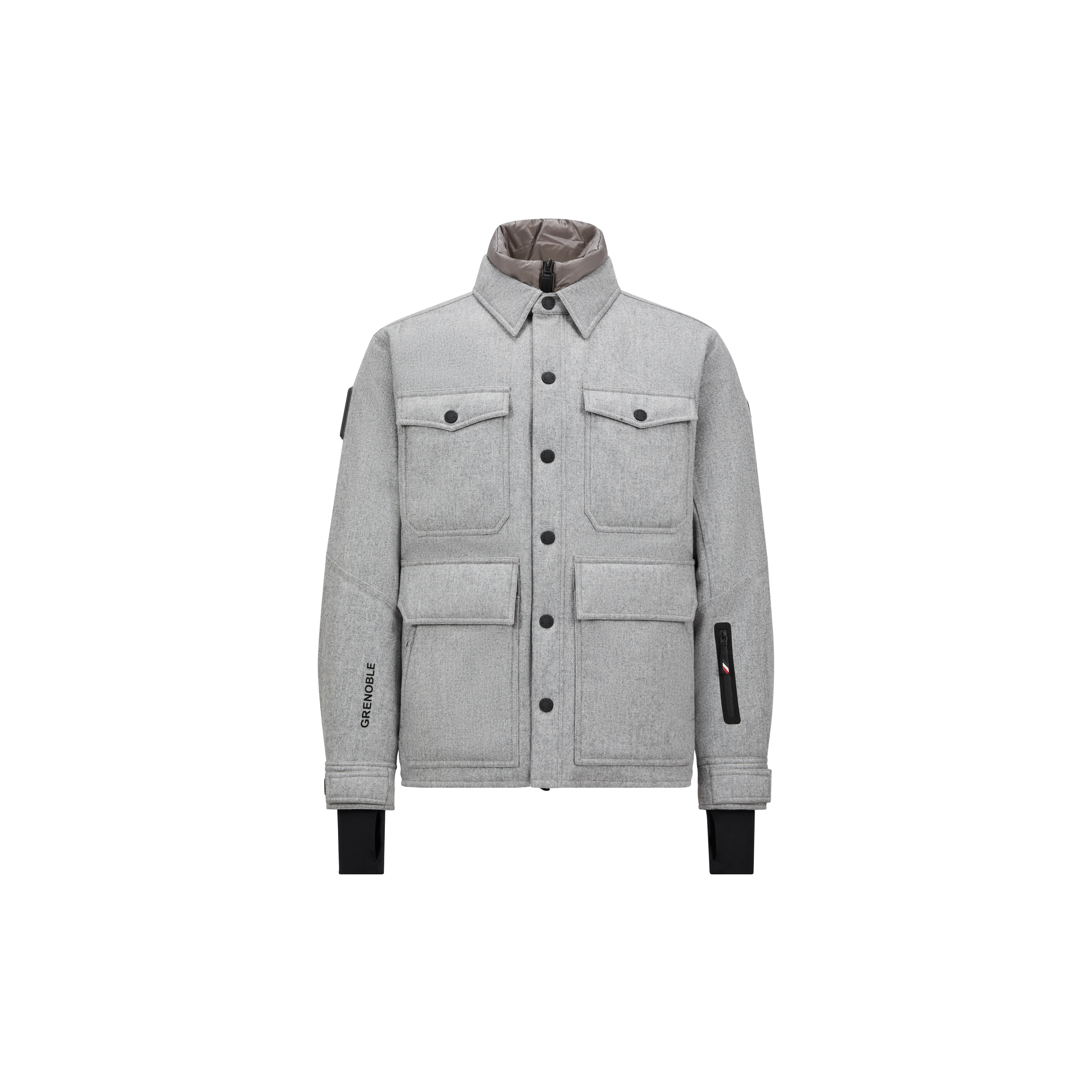 Moncler Veste-chemise Antuco En Laine In Grey