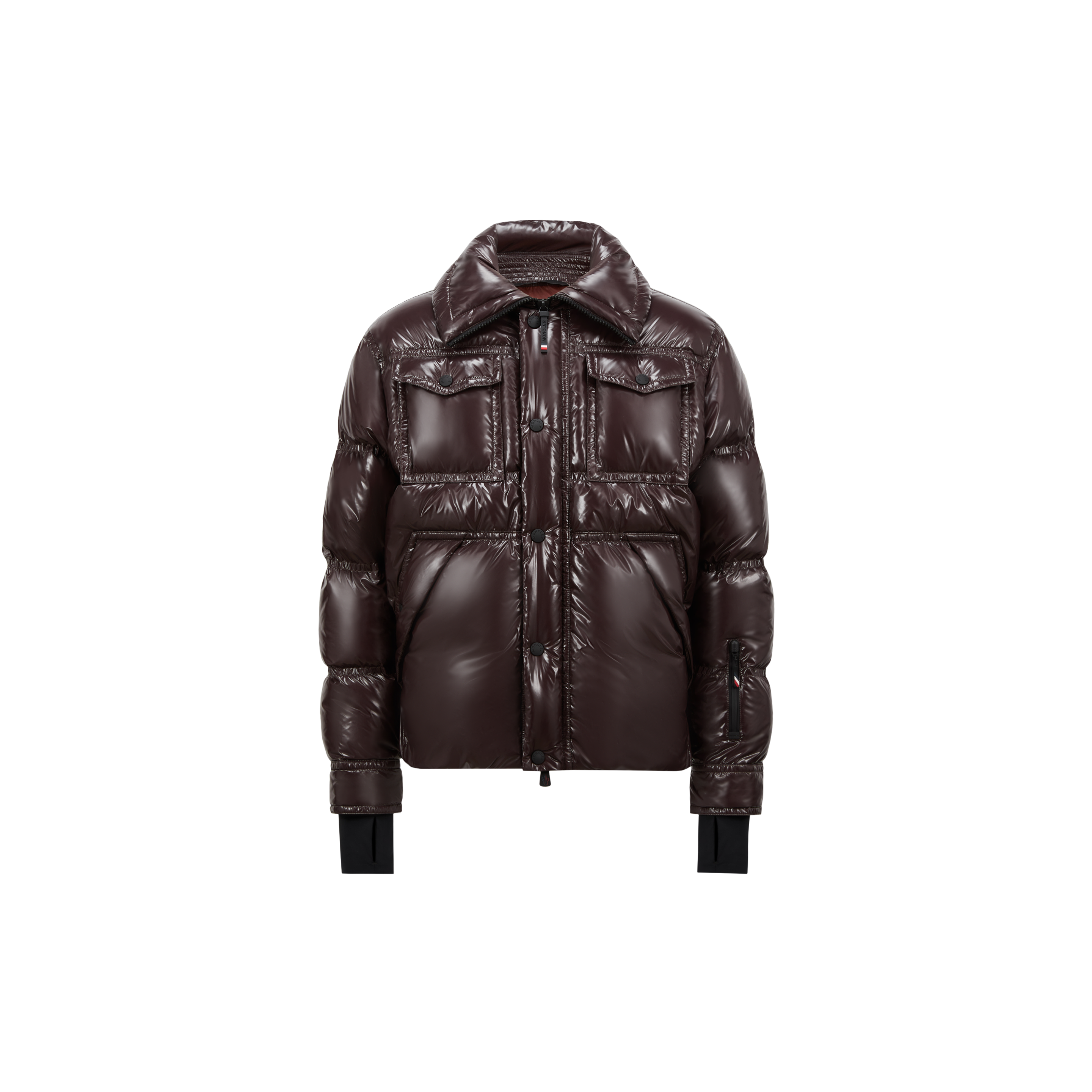 Moncler Doudoune Courte Tecka In Brown