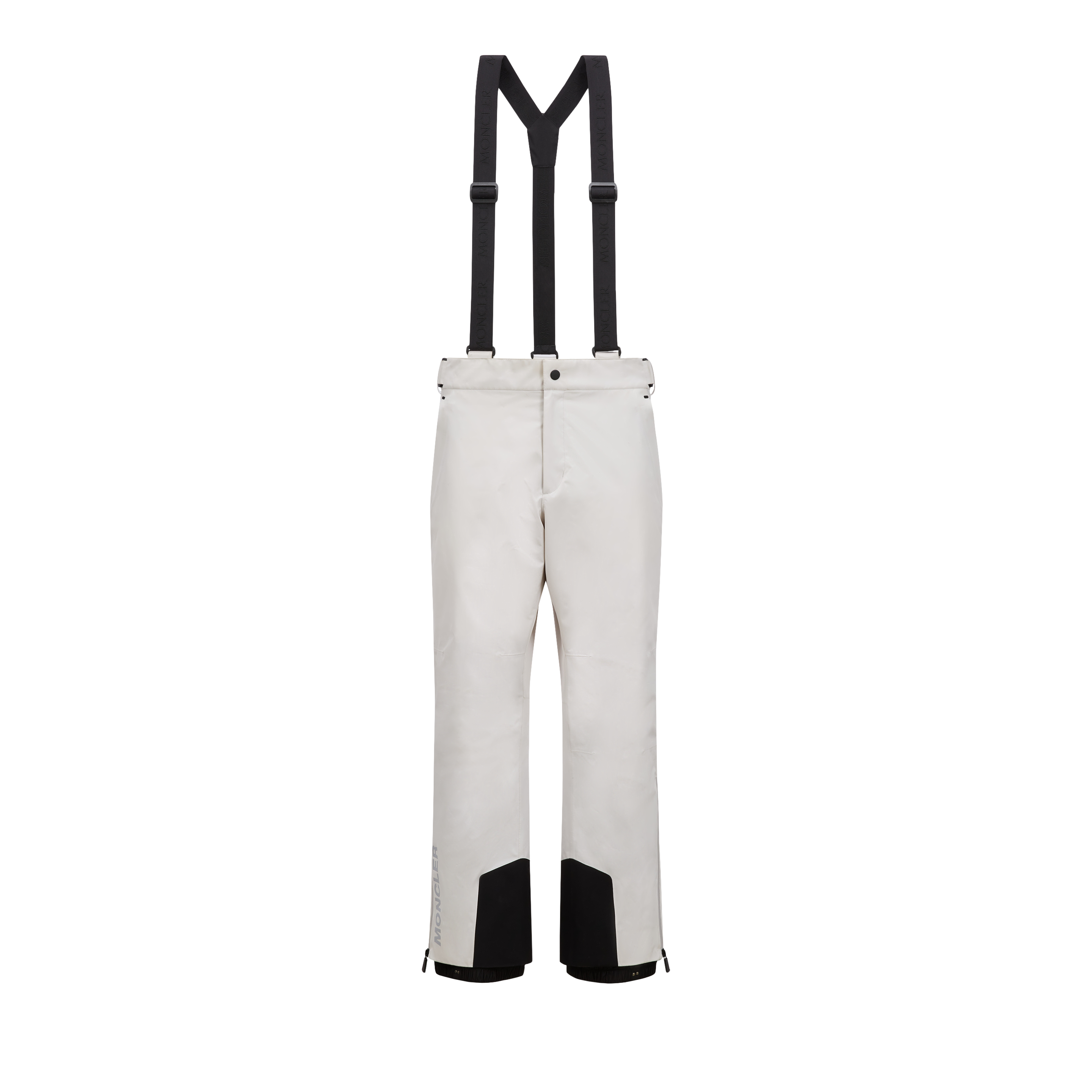 Shop Moncler Pantalon De Ski Matelassé Gore-tex In Blanc