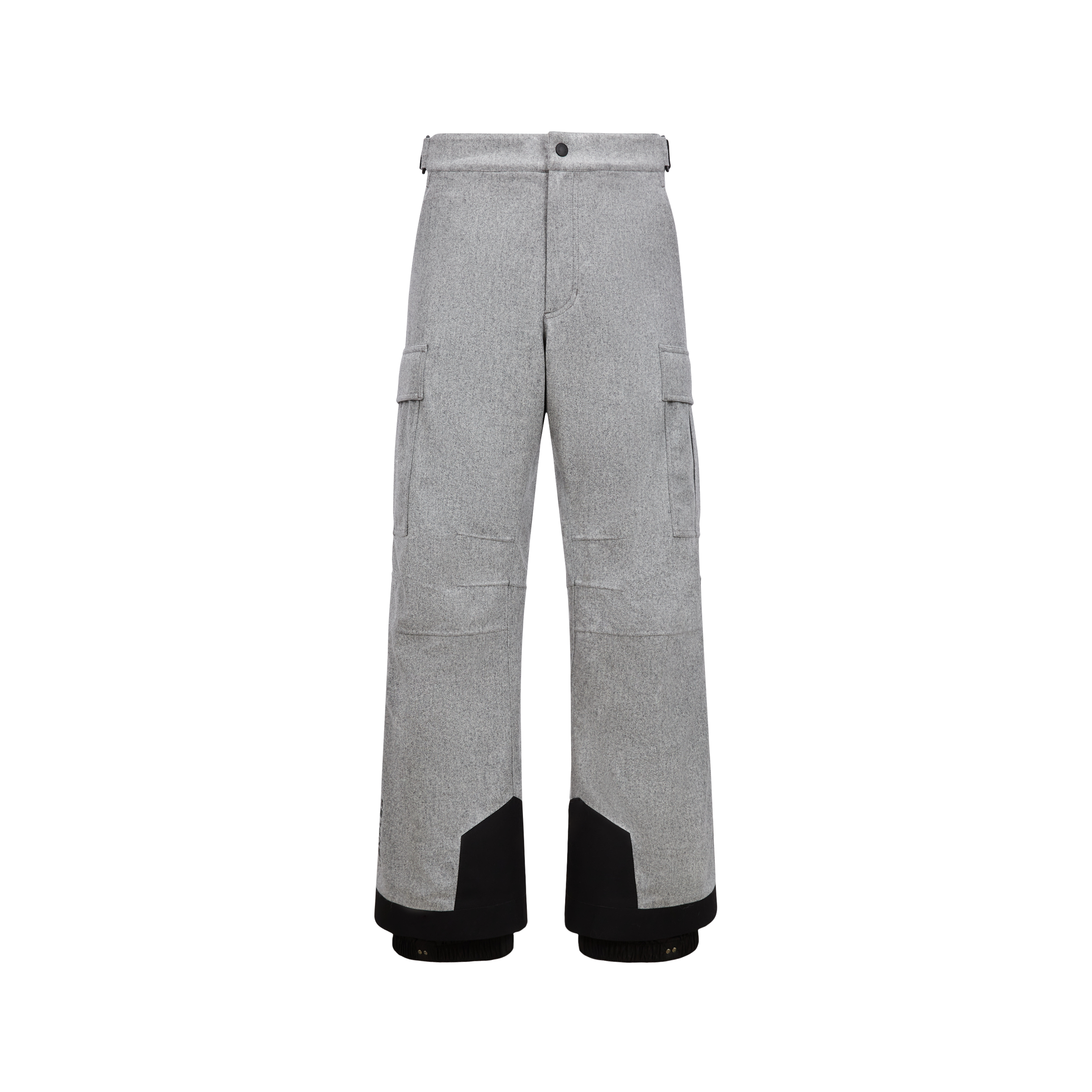 Shop Moncler Pantalon De Ski Matelassé En Laine In Gray