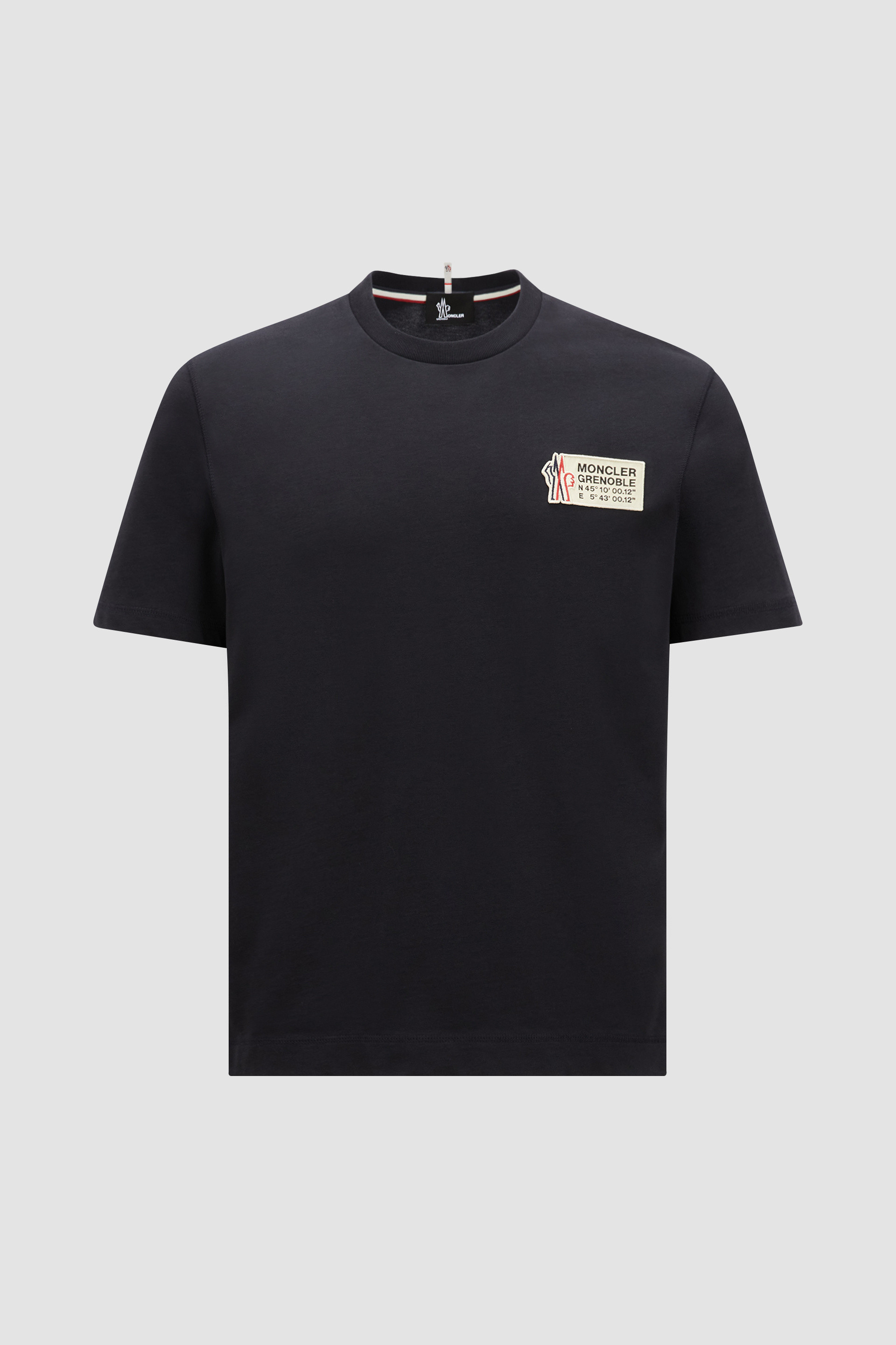 Dark Blue Logo T Shirt Polos T shirts for Men Moncler NL