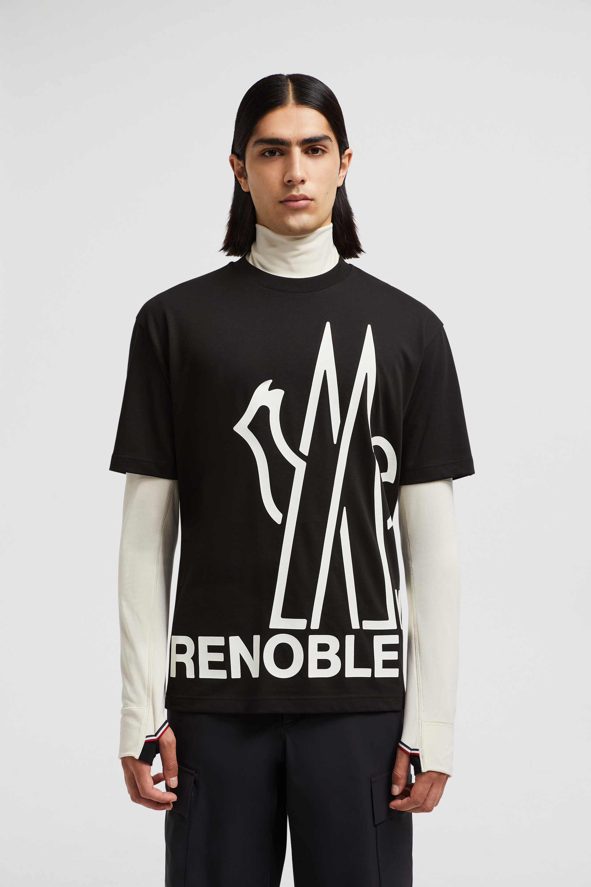 Black Maxi Logo Cotton T-Shirt - Polos & T-shirts for Men