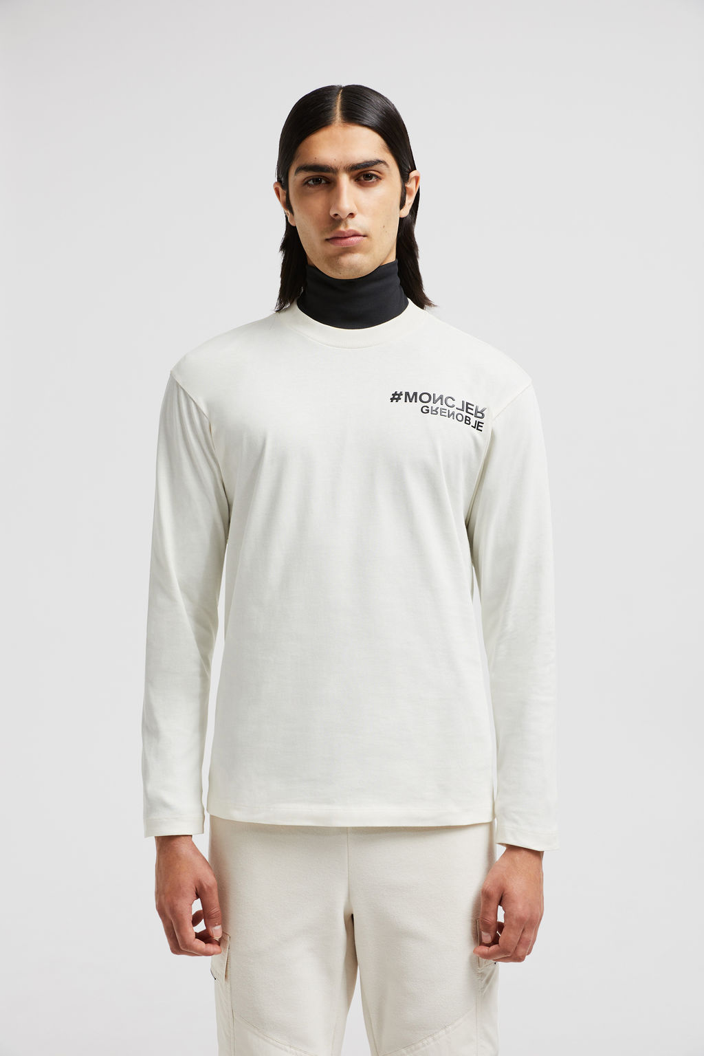 Snow White Logo Long Sleeve TShirt Polos & Tshirts for Men Moncler US