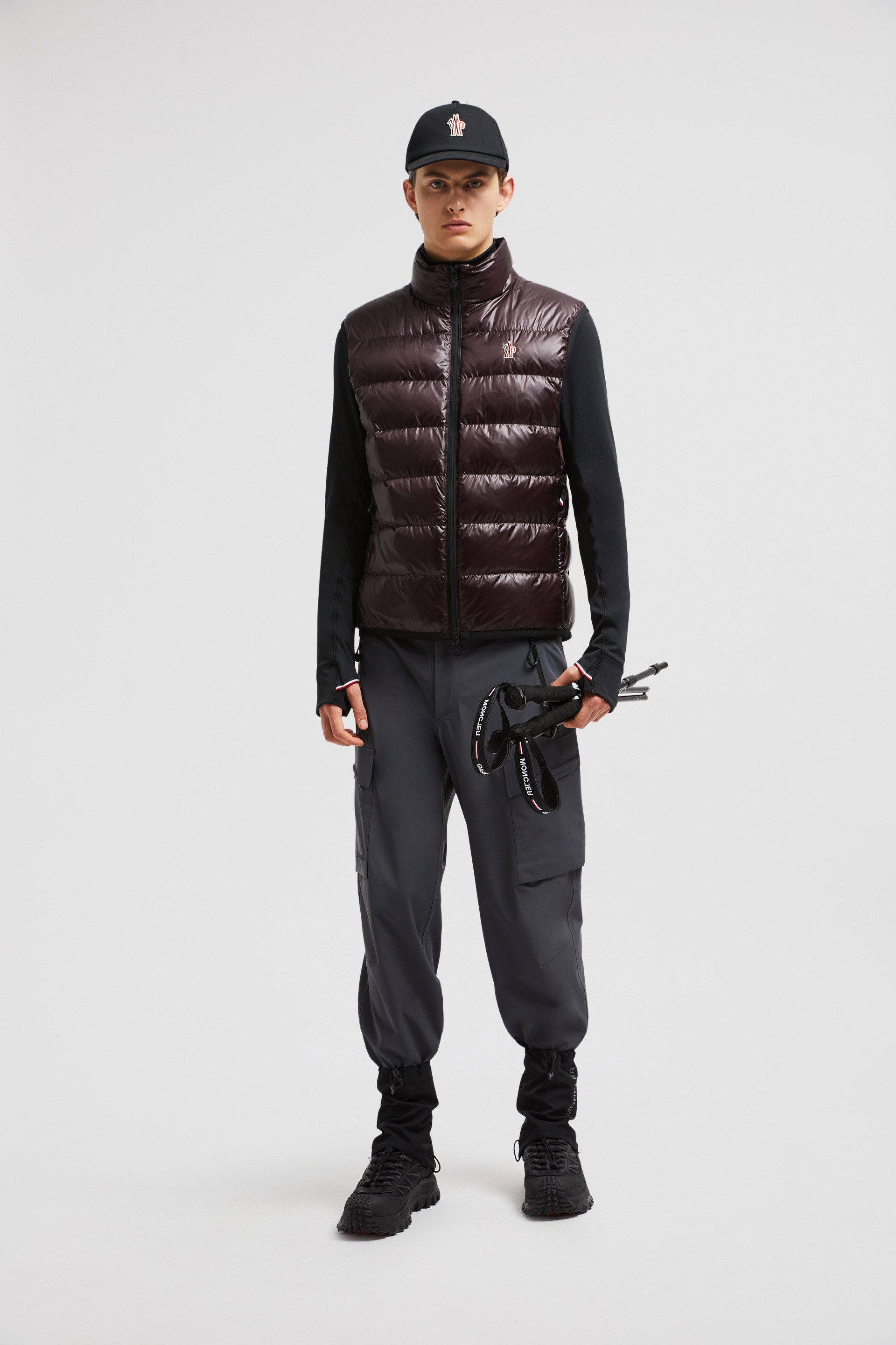 Dark Brown Down Vest Vests for Men Moncler US