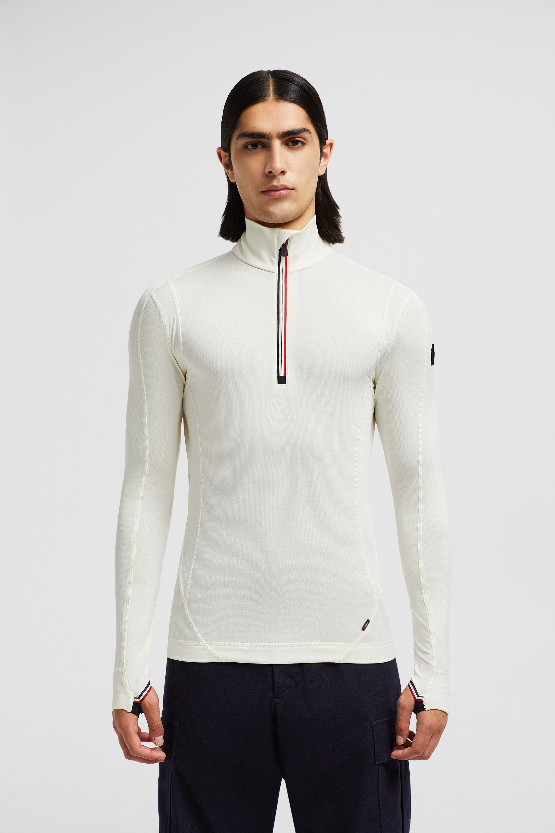 Moncler Men's Atria Side Zip Windbreaker in White Moncler