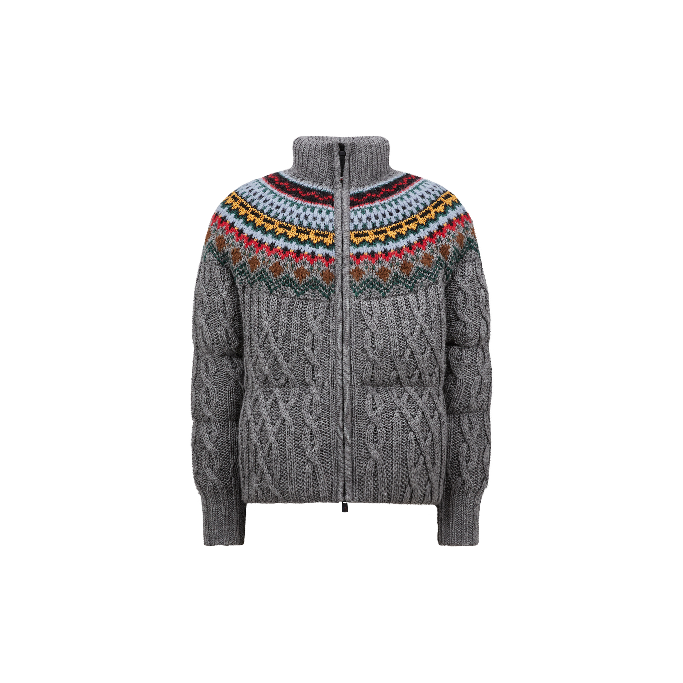 Shop Moncler Doudoune Courte Gerlos En Laine In Multicolor