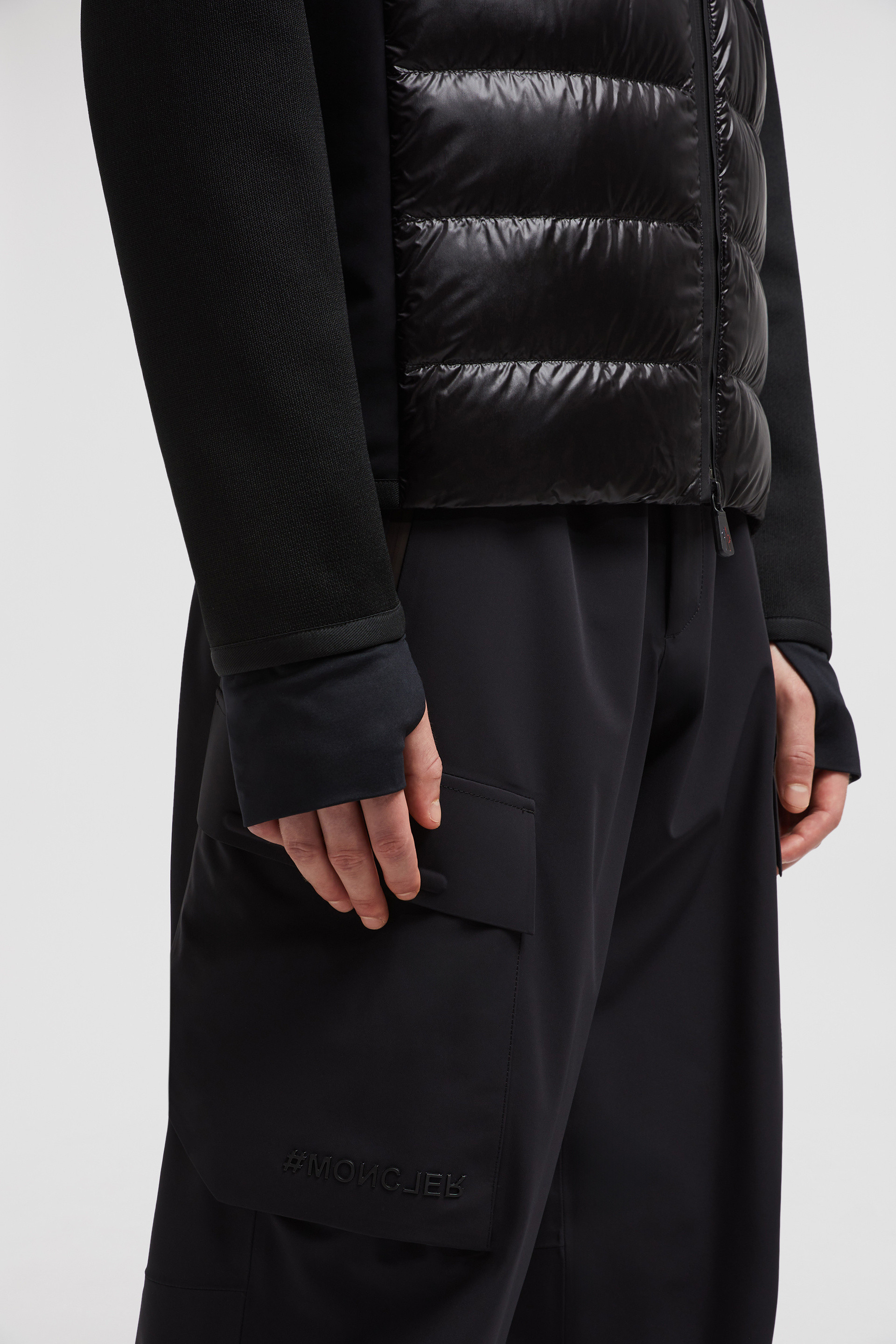 Black Padded Zip-Up Hoodie - Sweaters & Cardigans for Men Black Padded Zip-Up Hoodie - Sweaters & Cardigans for Men