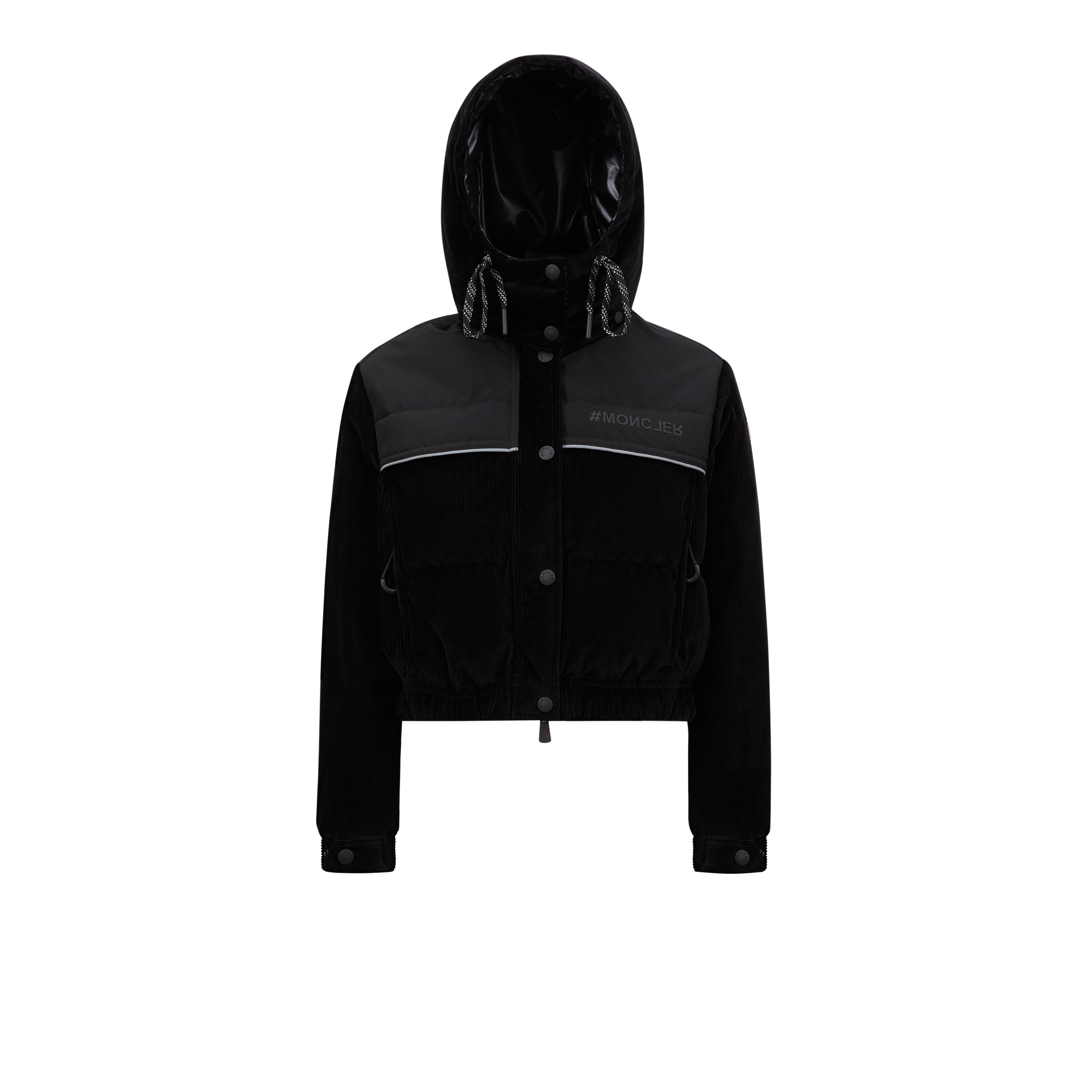 Shop Moncler Doudoune Courte Spinas In Black