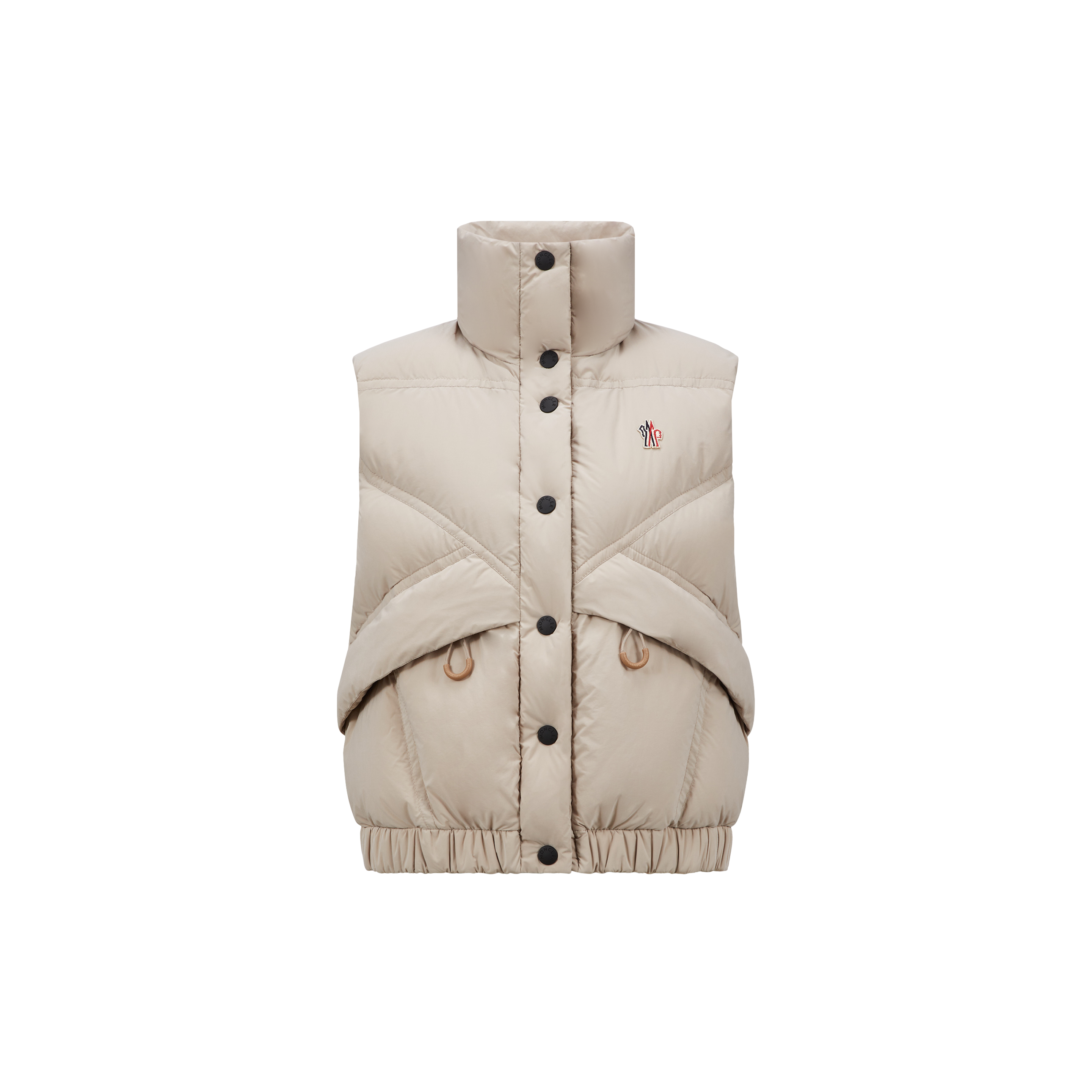 Shop Moncler Doudoune Sans Manches Marolies In Beige