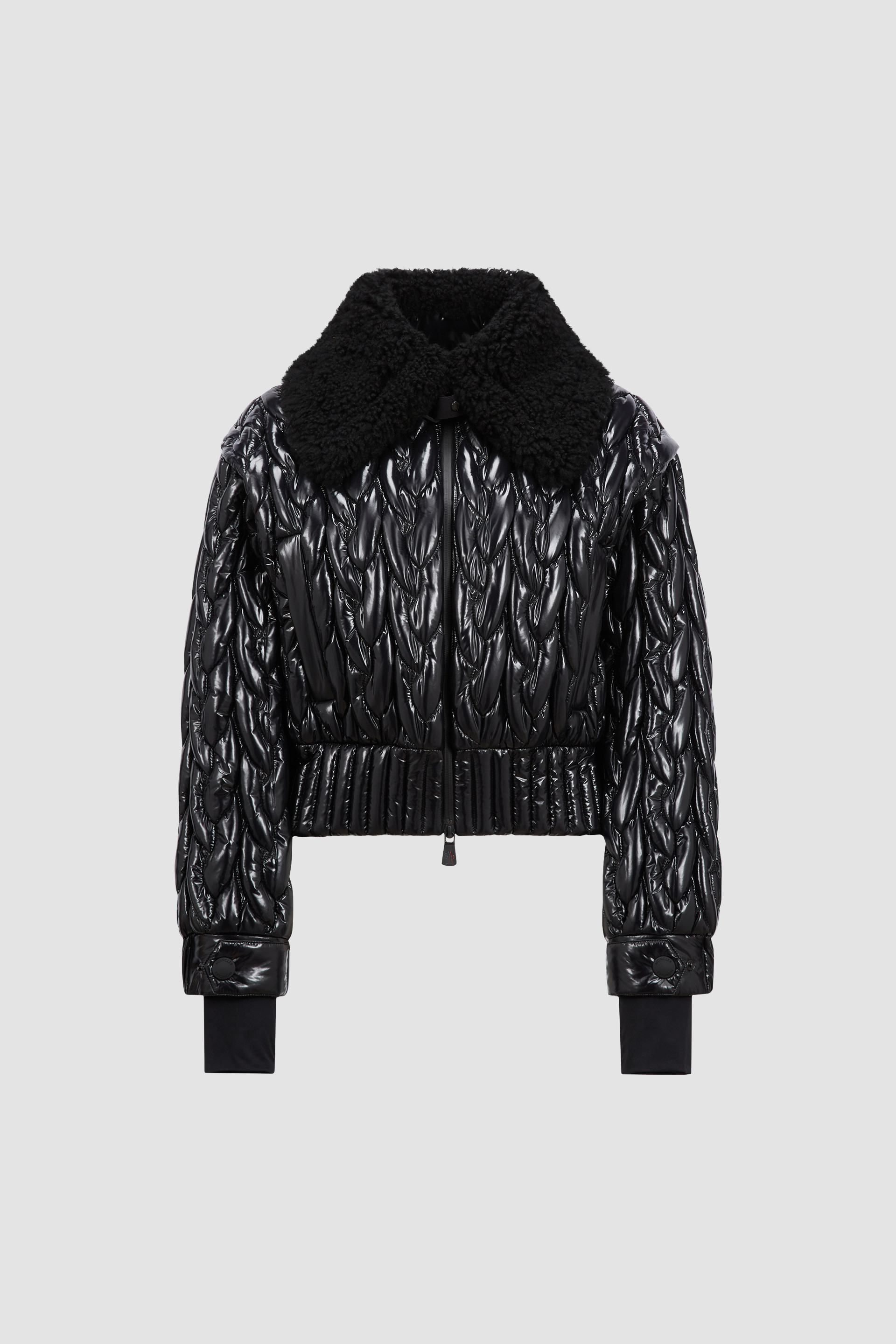 Black Epuyen Shearling Short Padded Jacket - Short Down