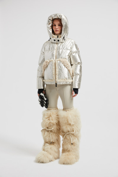 関税込 MONCLER TREVELIN SHORT DOWN JACKET Silver Trevelin Hooded Shearling Short Down Jacket - Short