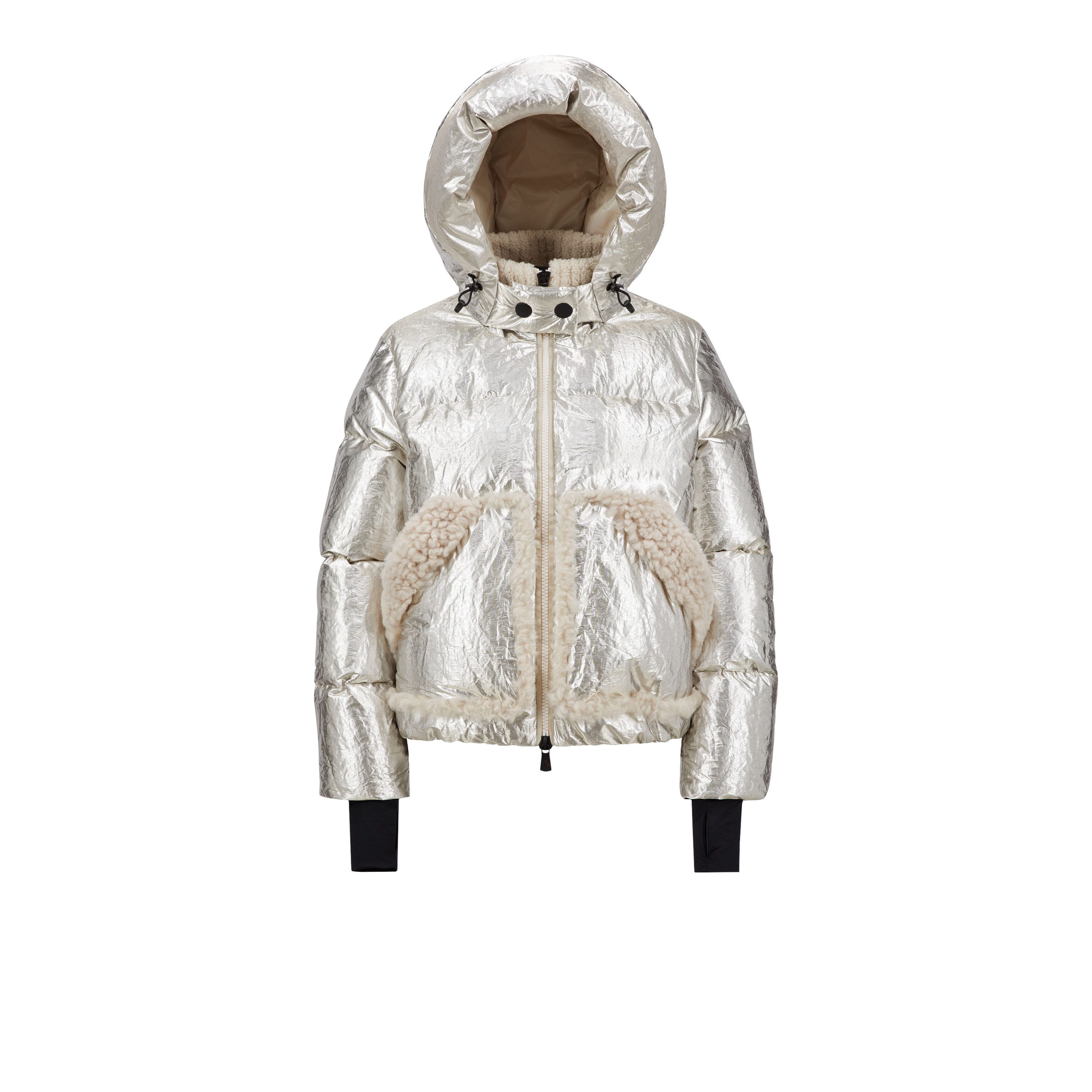 Shop Moncler Doudoune Courte Trevelin In Grey