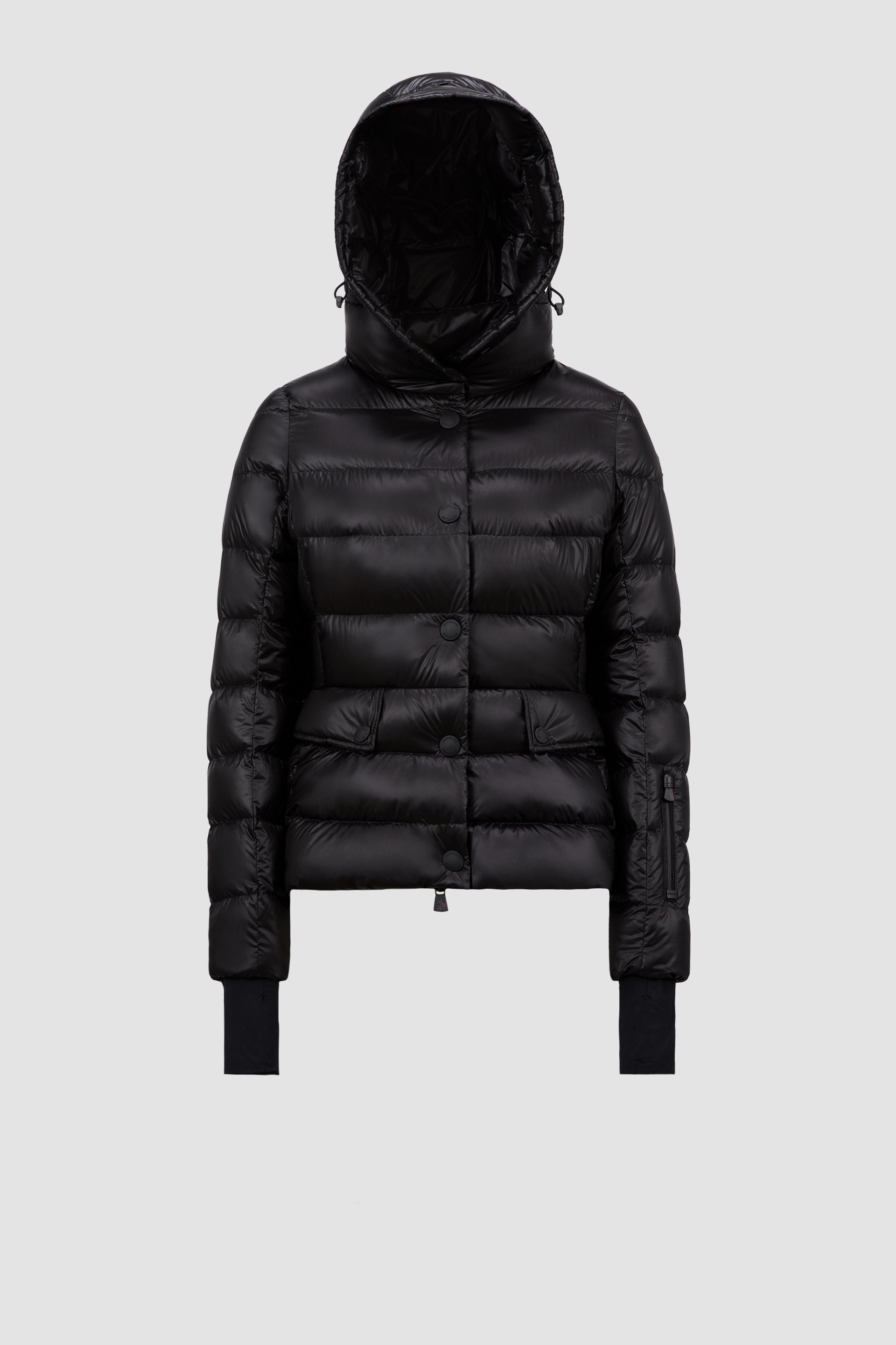 Black Armoniques Hooded Ski Down Jacket Short Down Jackets for Women Moncler HK