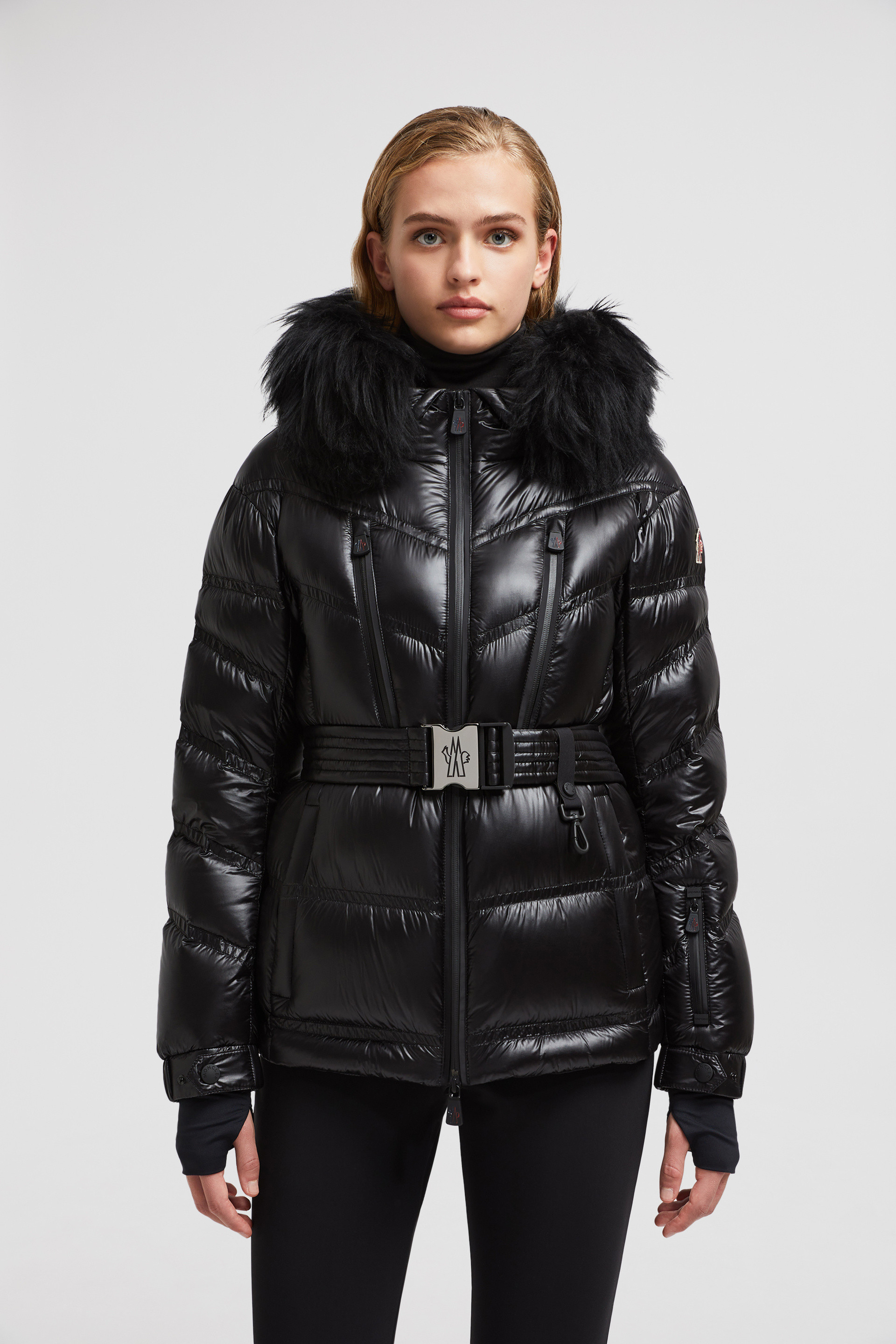 ダウンジャケット・コート MONCLER GRENOBLE WOMEN Bernis Ski Down Jacket Black Black Bernis Down Ski Jacket - Short Down Jackets for Women